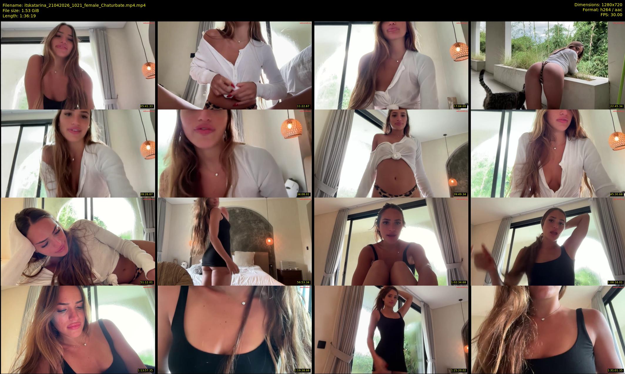 itskatarina — 97 minute Chaturbate female cam show recording, 720p, Apr 21, 2026