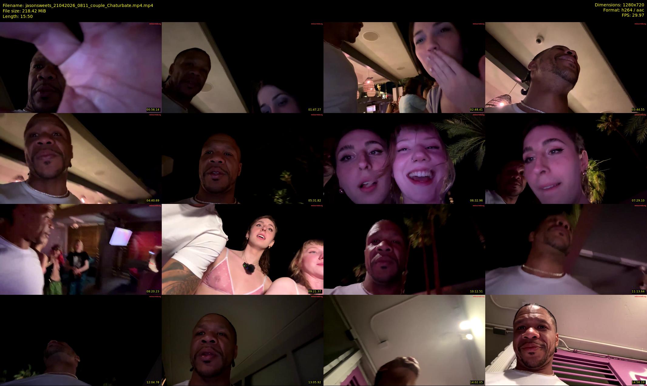 jasonsweets — 16 minute Chaturbate couple cam show recording, 720p, Apr 21, 2026