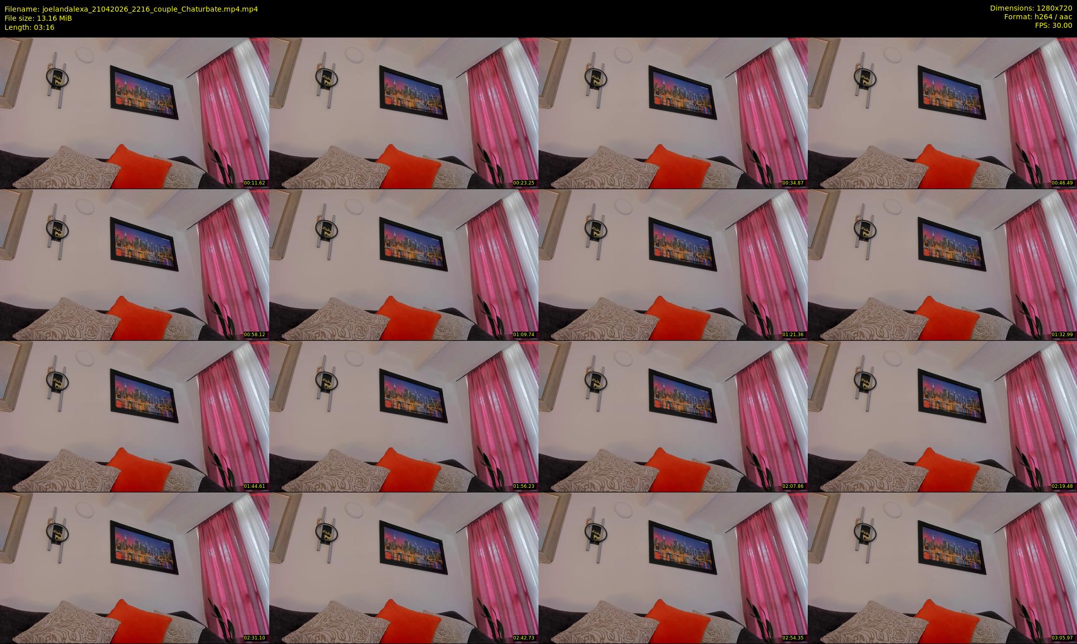 joelandalexa — 4 minute Chaturbate couple cam show recording, 720p, Apr 21, 2026