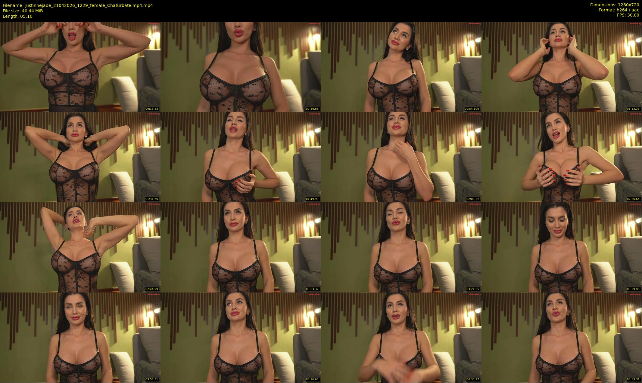 justinnejade — 6 minute Chaturbate female cam show recording, 720p, Apr 21, 2026