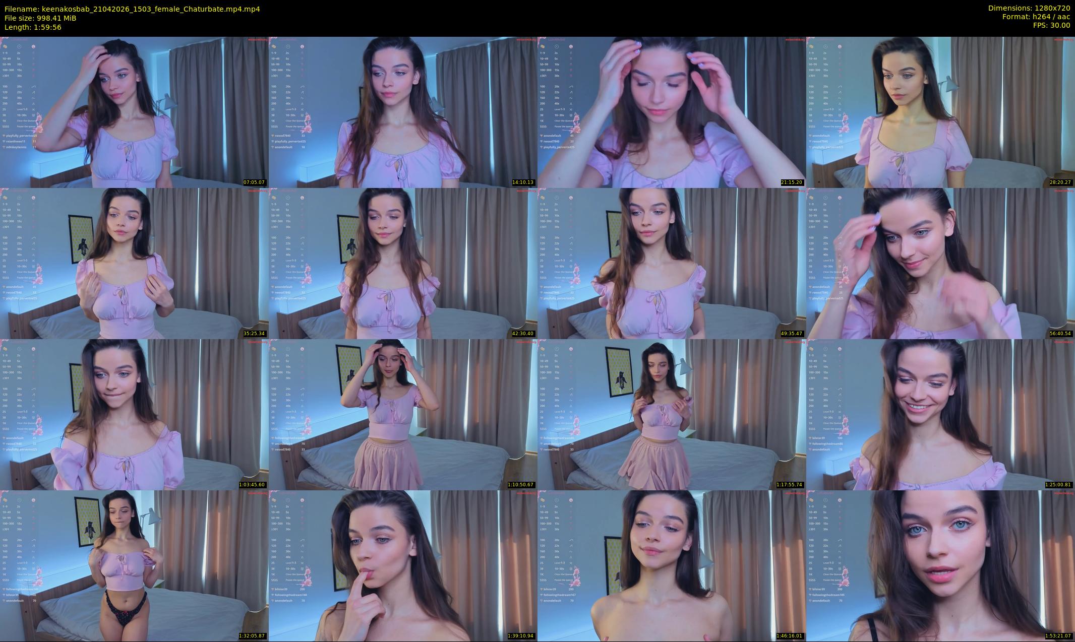 keenakosbab — 120 minute Chaturbate female cam show recording, 720p, Apr 21, 2026