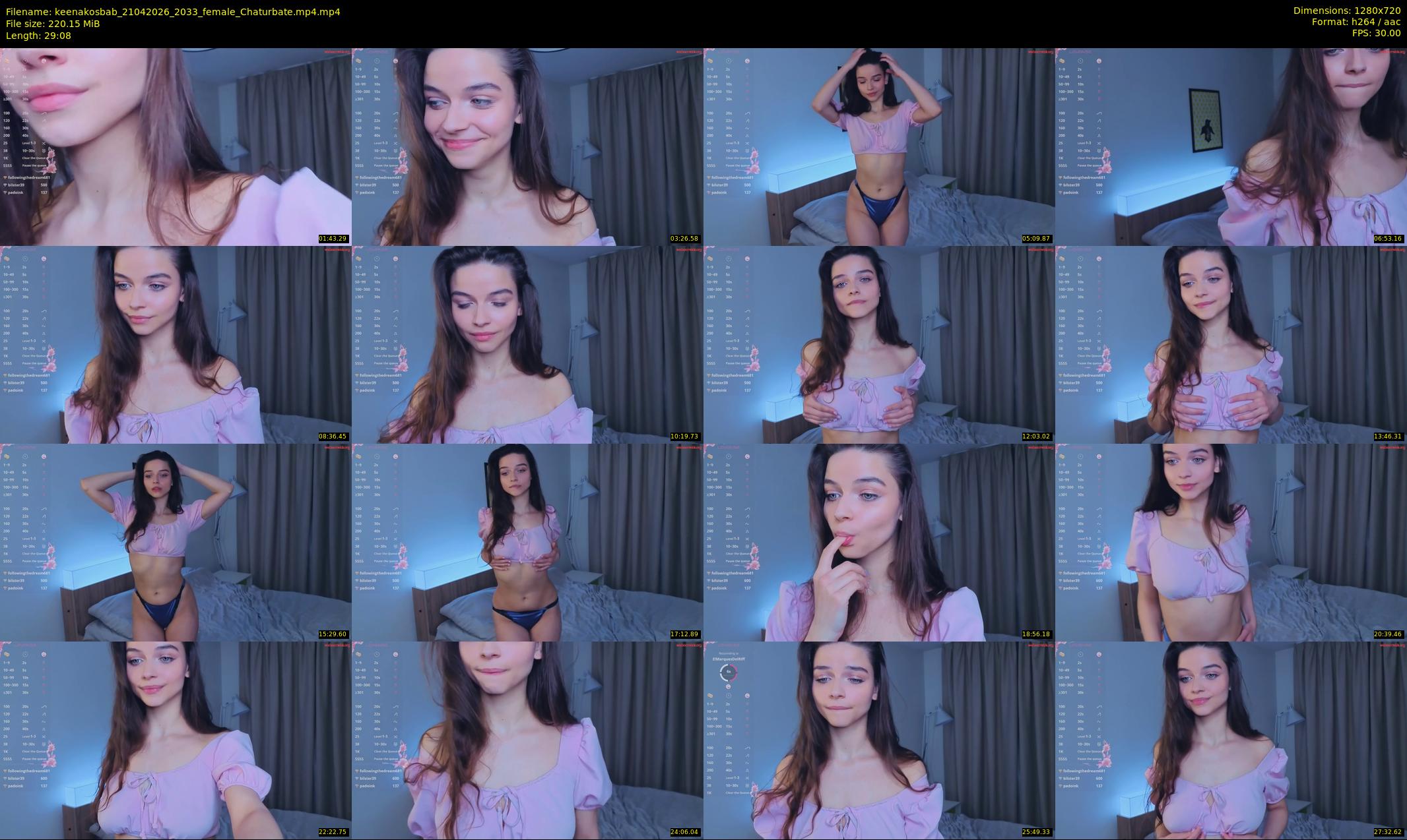 keenakosbab — 30 minute Chaturbate female cam show recording, 720p, Apr 21, 2026