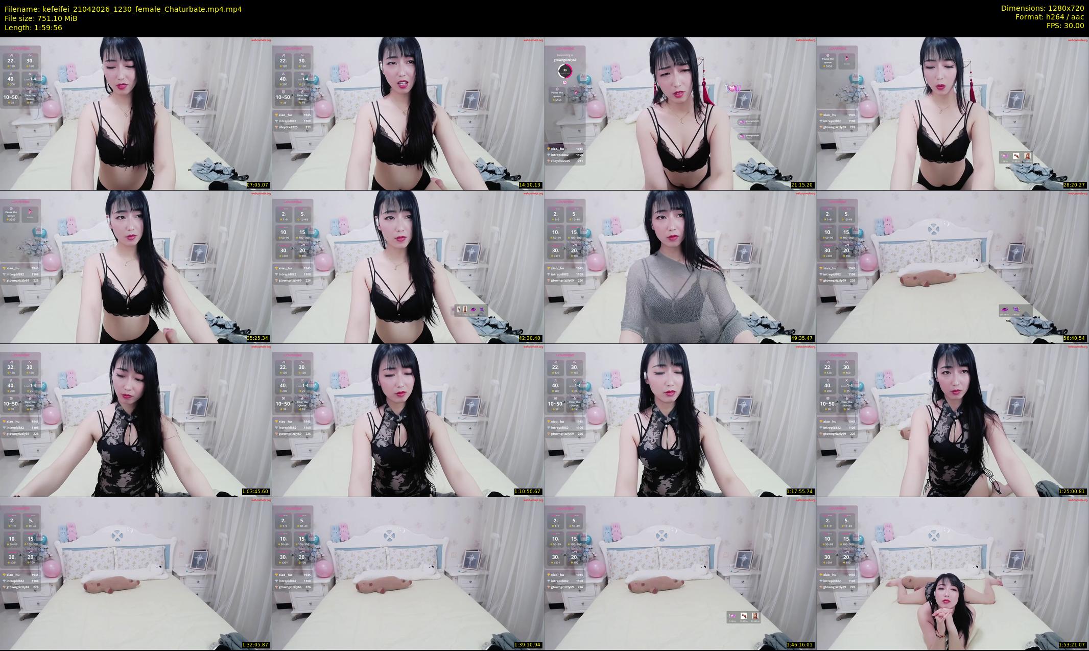 kefeifei — 120 minute Chaturbate female cam show recording, 720p, Apr 21, 2026
