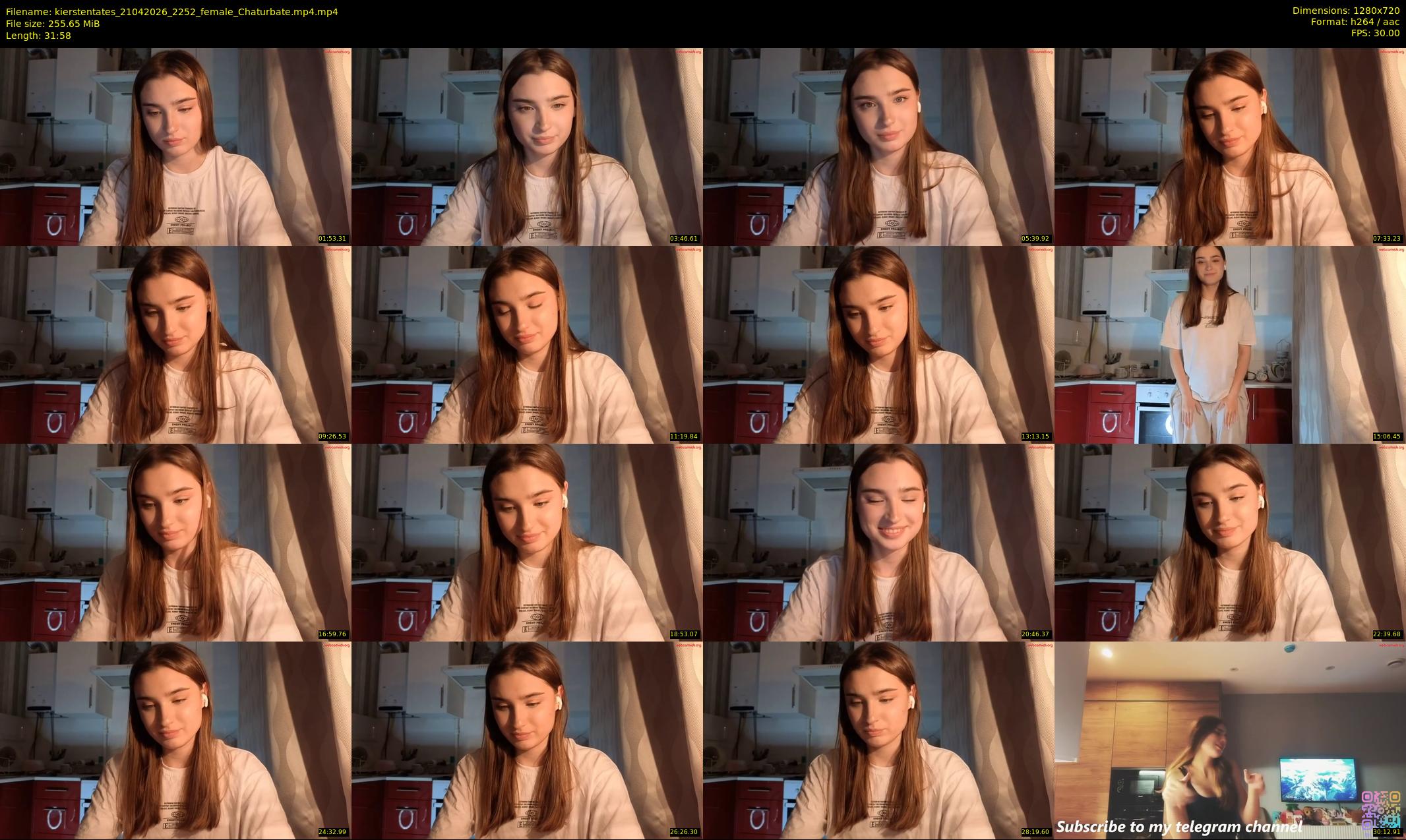 kierstentates — 32 minute Chaturbate female cam show recording, 720p, Apr 21, 2026