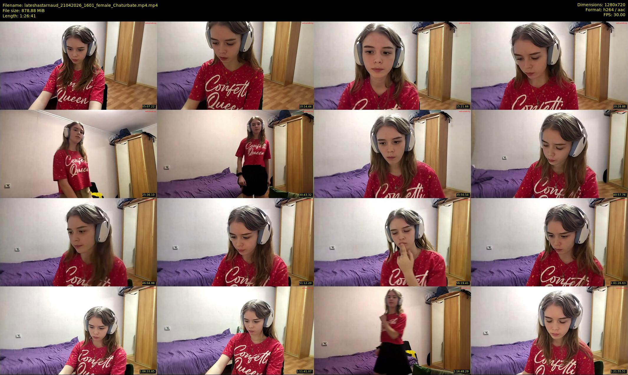 lateshastarnaud — 87 minute Chaturbate female cam show recording, 720p, Apr 21, 2026
