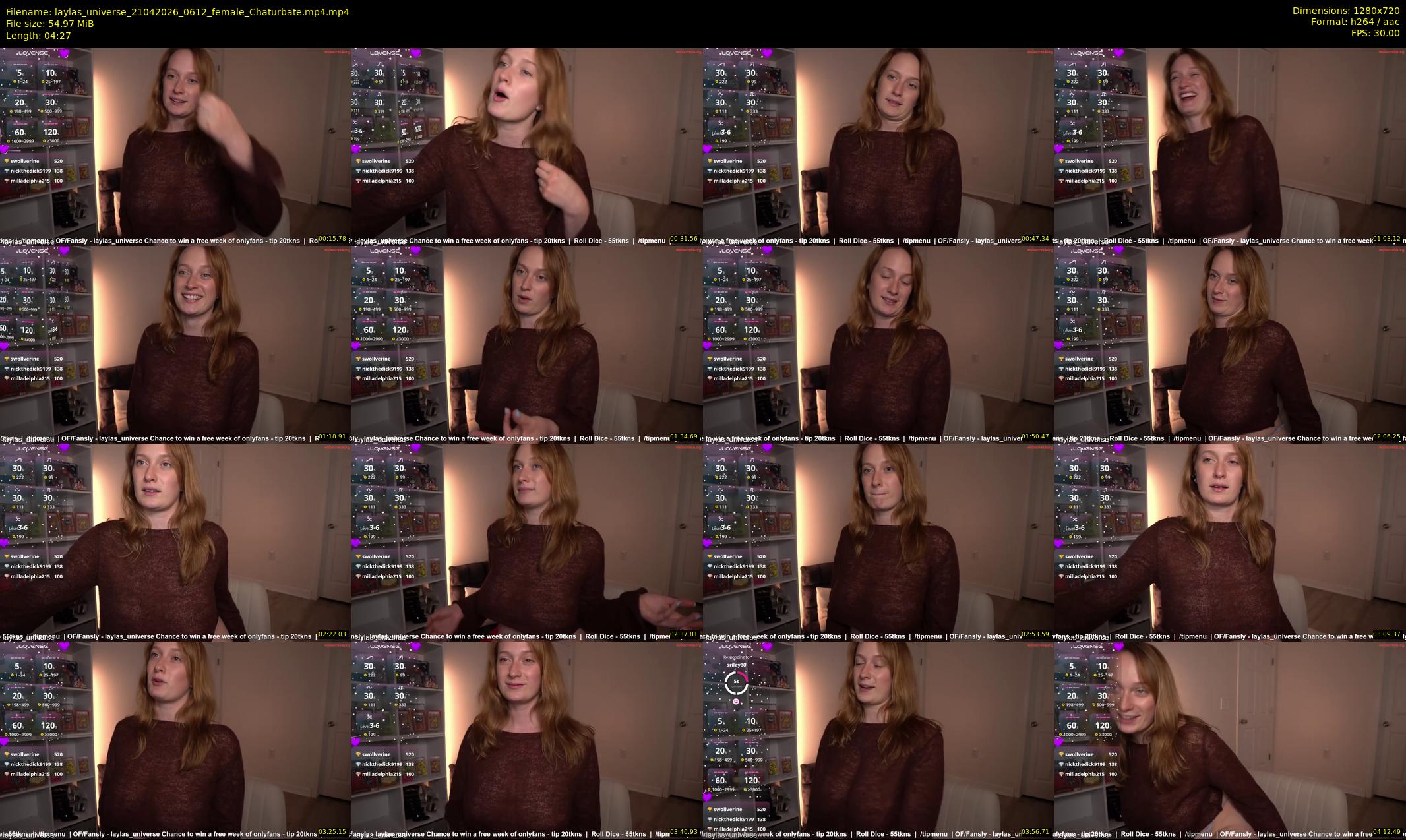 laylas_universe — 5 minute Chaturbate female cam show recording, 720p, Apr 21, 2026