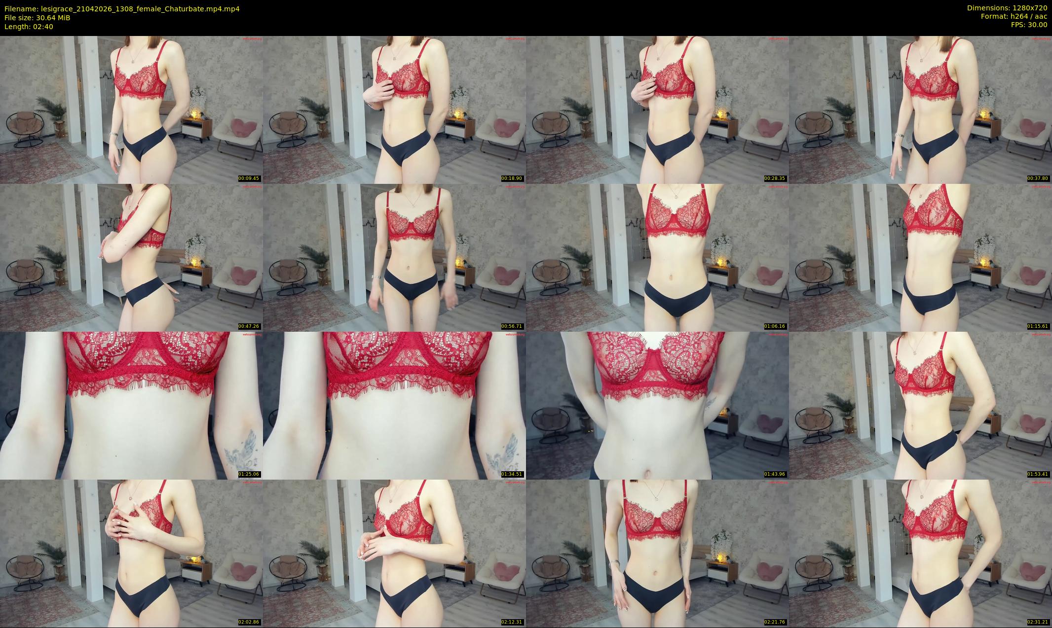 lesigrace — 3 minute Chaturbate female cam show recording, 720p, Apr 21, 2026