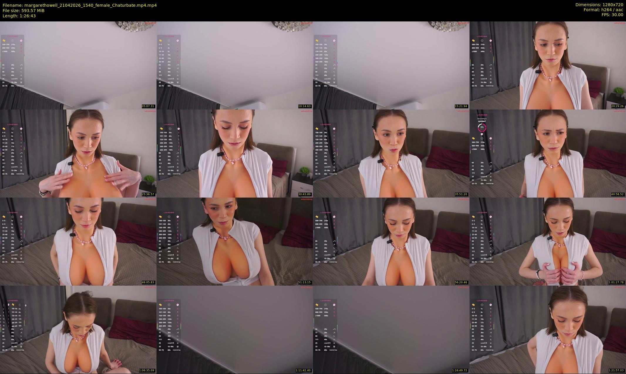 margarethowell — 87 minute Chaturbate female cam show recording, 720p, Apr 21, 2026