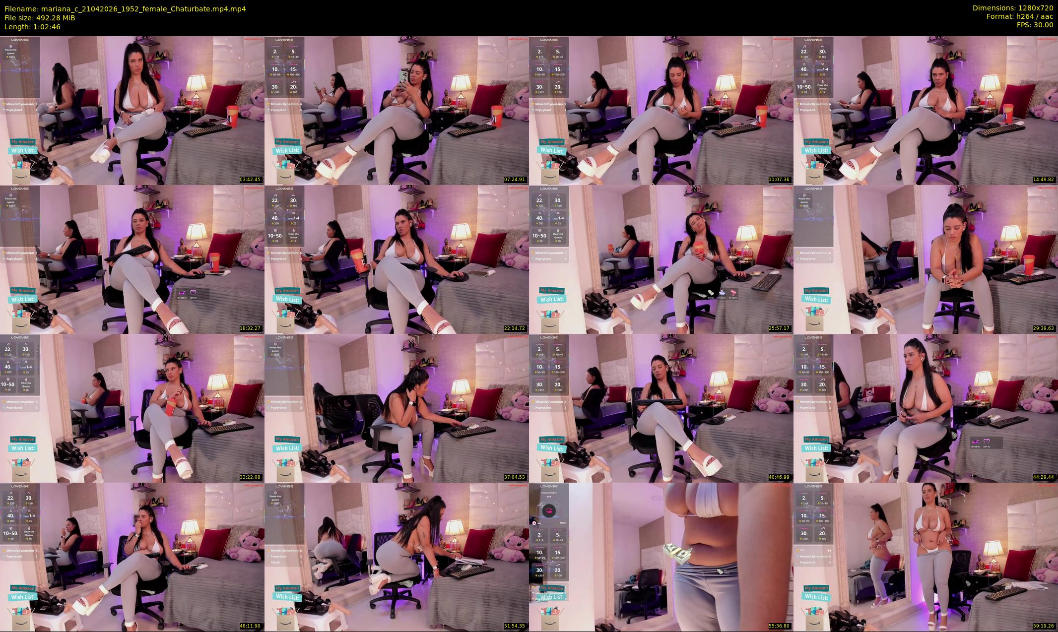 mariana_c — 63 minute Chaturbate female cam show recording, 720p, Apr 21, 2026