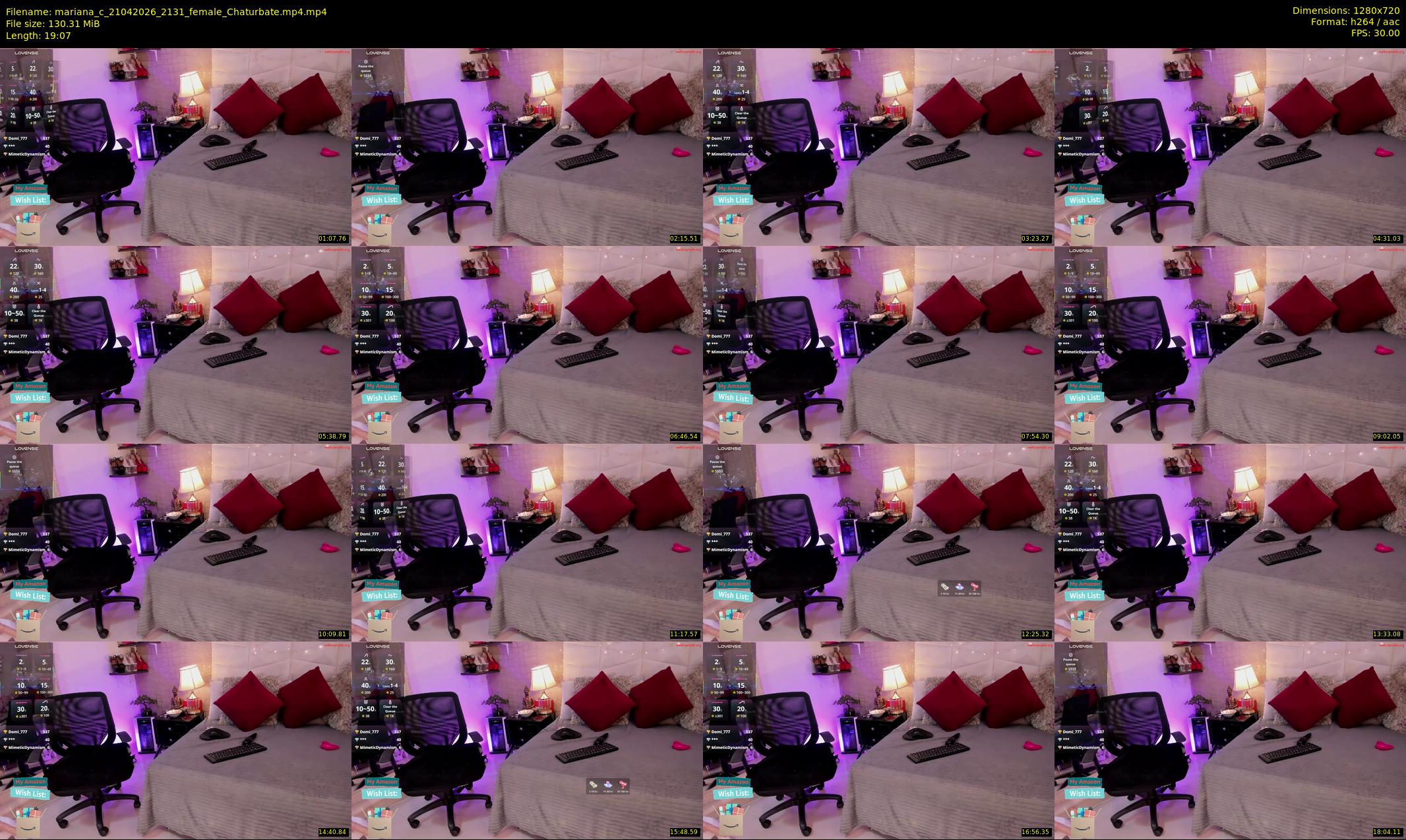 mariana_c — 20 minute Chaturbate female cam show recording, 720p, Apr 21, 2026
