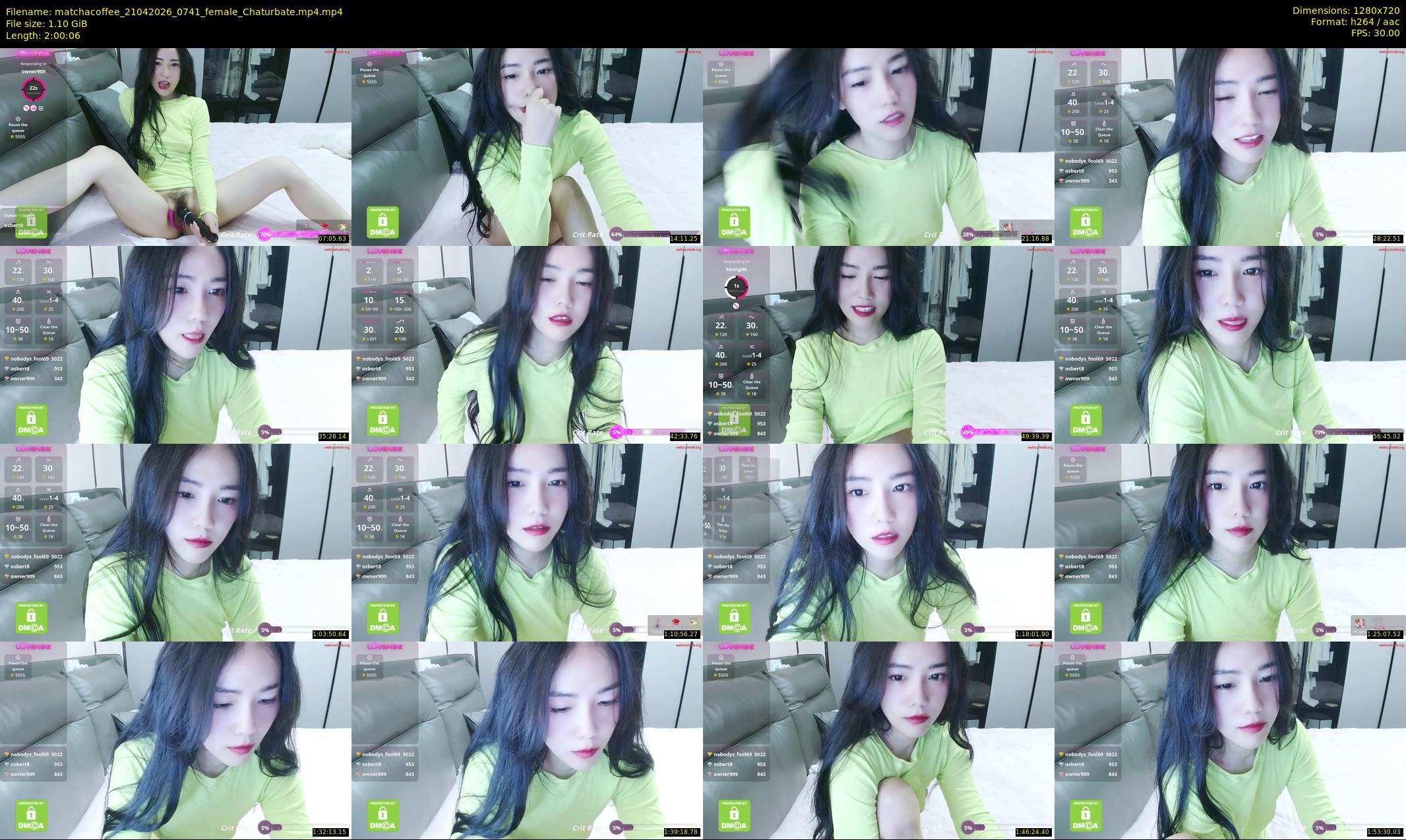 matchacoffee — 121 minute Chaturbate female cam show recording, 720p, Apr 21, 2026