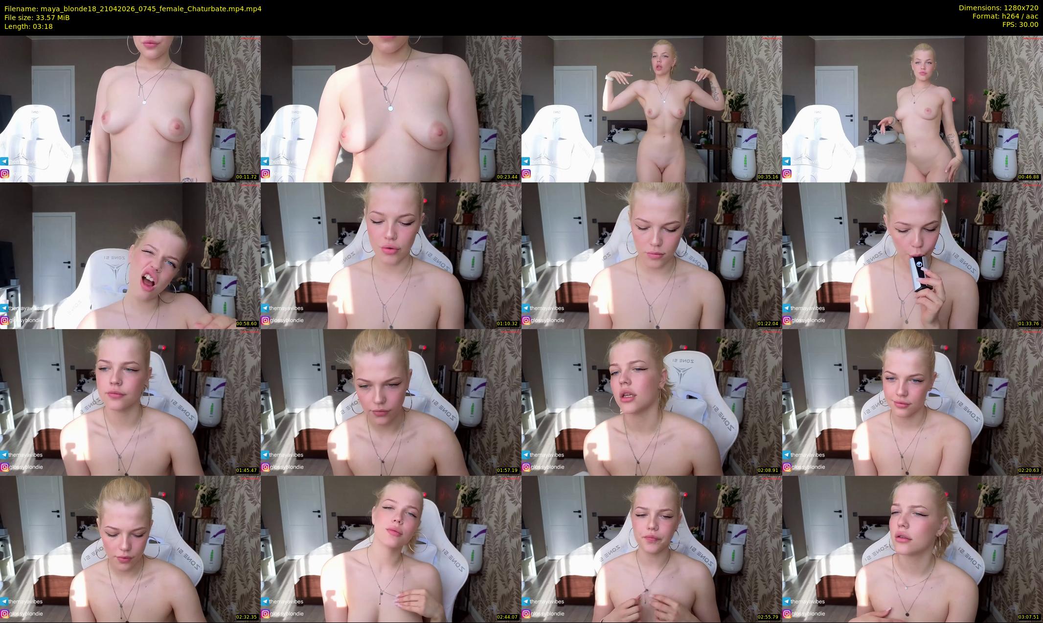 maya_blonde18 — 4 minute Chaturbate female cam show recording, 720p, Apr 21, 2026