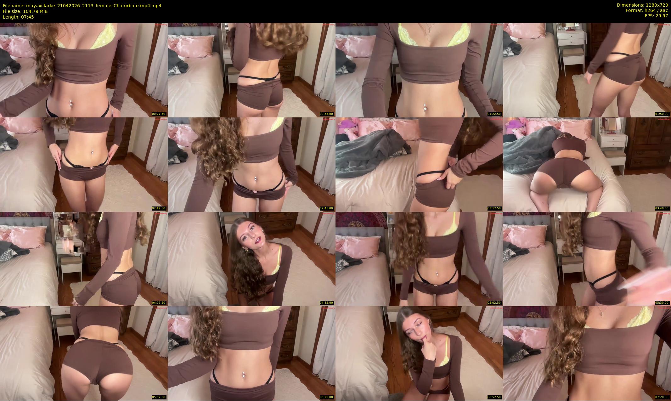 mayaxclarke — 8 minute Chaturbate female cam show recording, 720p, Apr 21, 2026