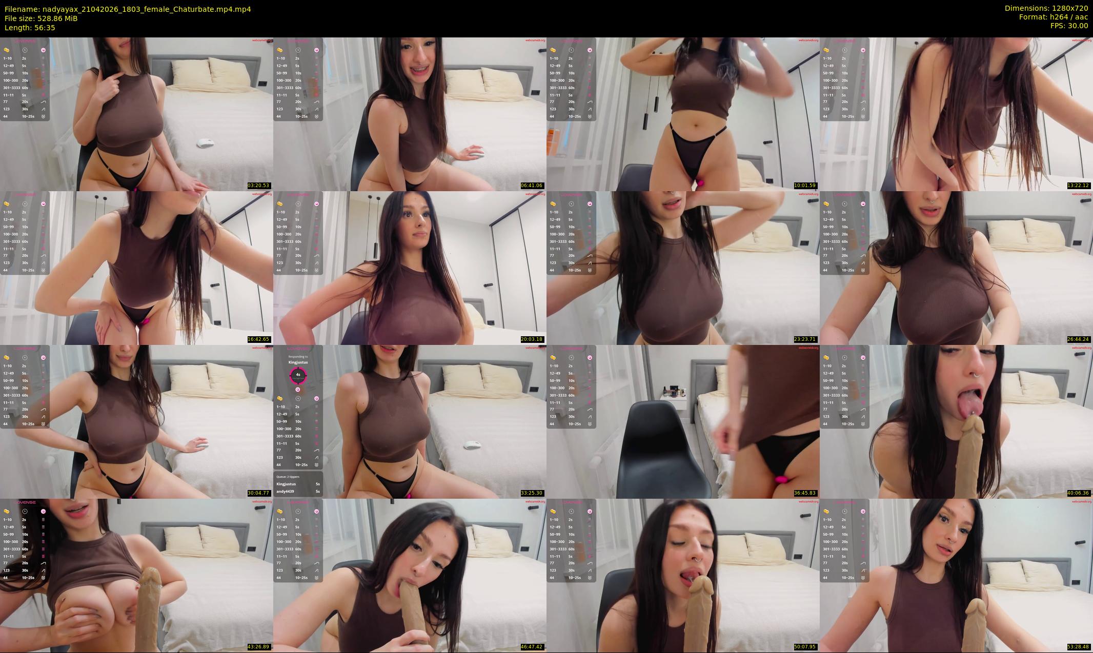 nadyayax — 57 minute Chaturbate female cam show recording, 720p, Apr 21, 2026