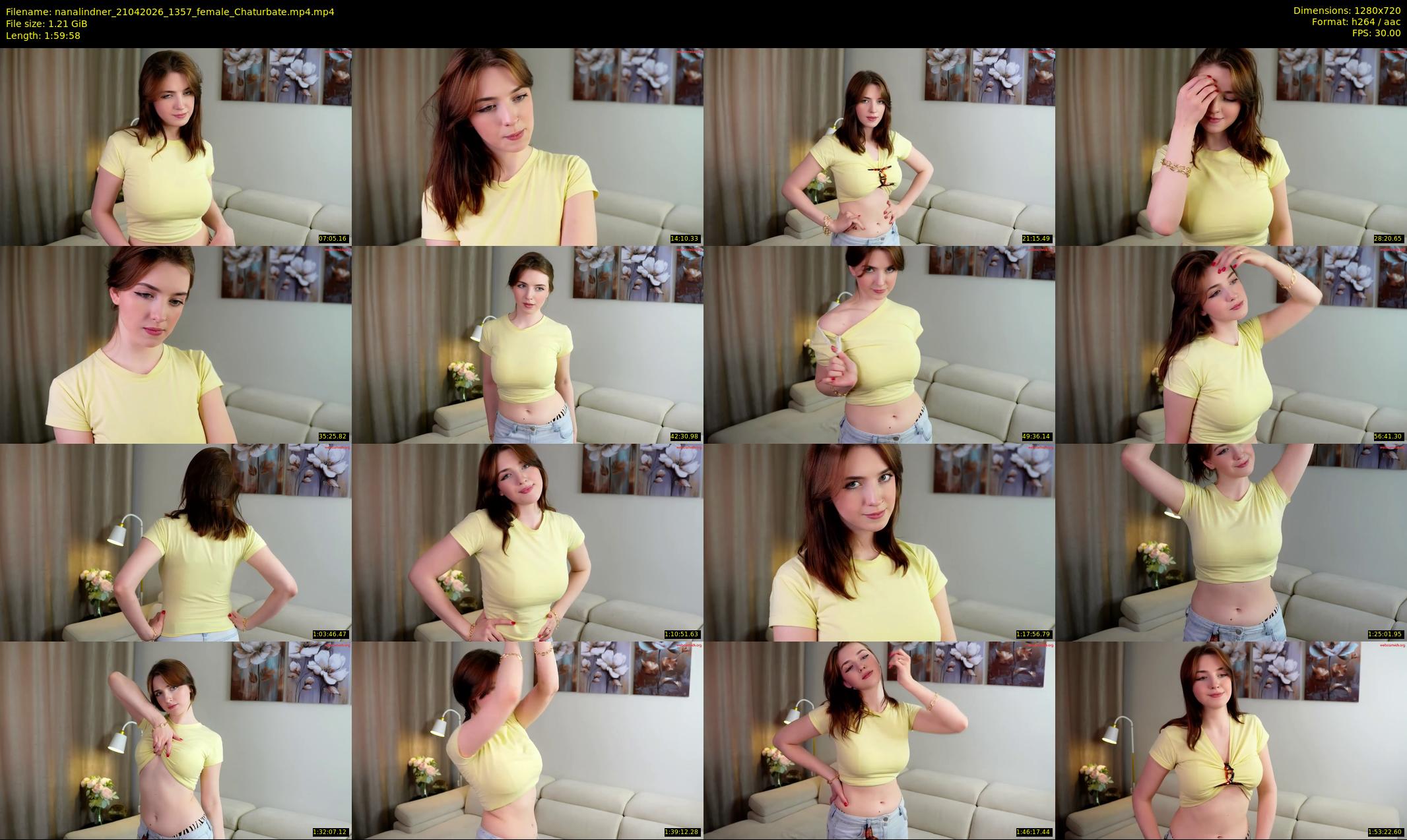 nanalindner — 120 minute Chaturbate female cam show recording, 720p, Apr 21, 2026