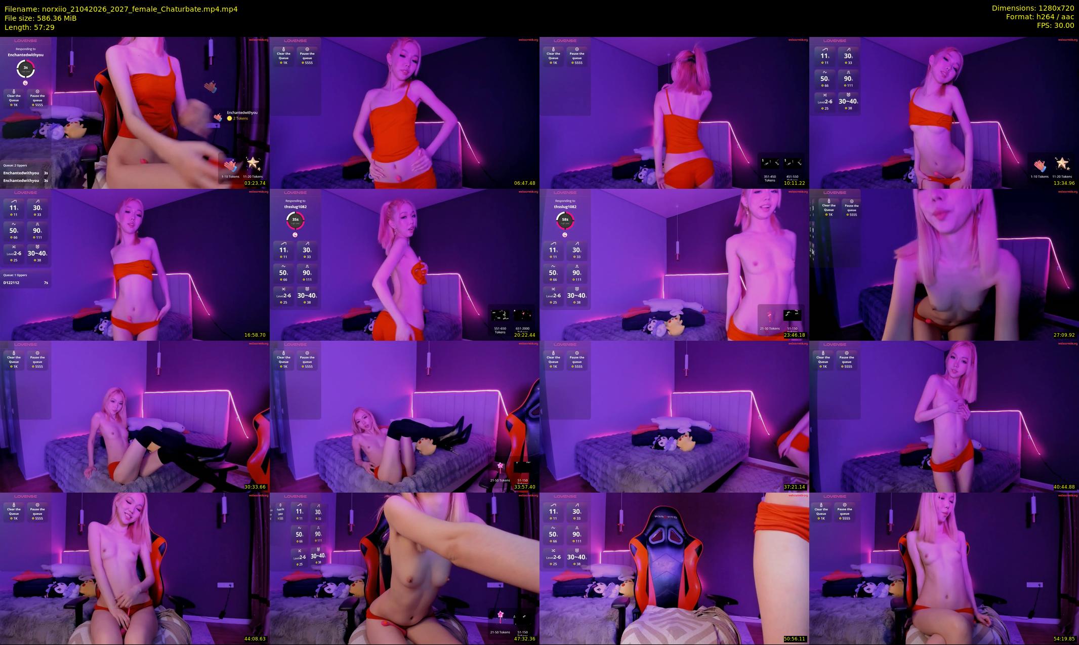 norxiio — 58 minute Chaturbate female cam show recording, 720p, Apr 21, 2026
