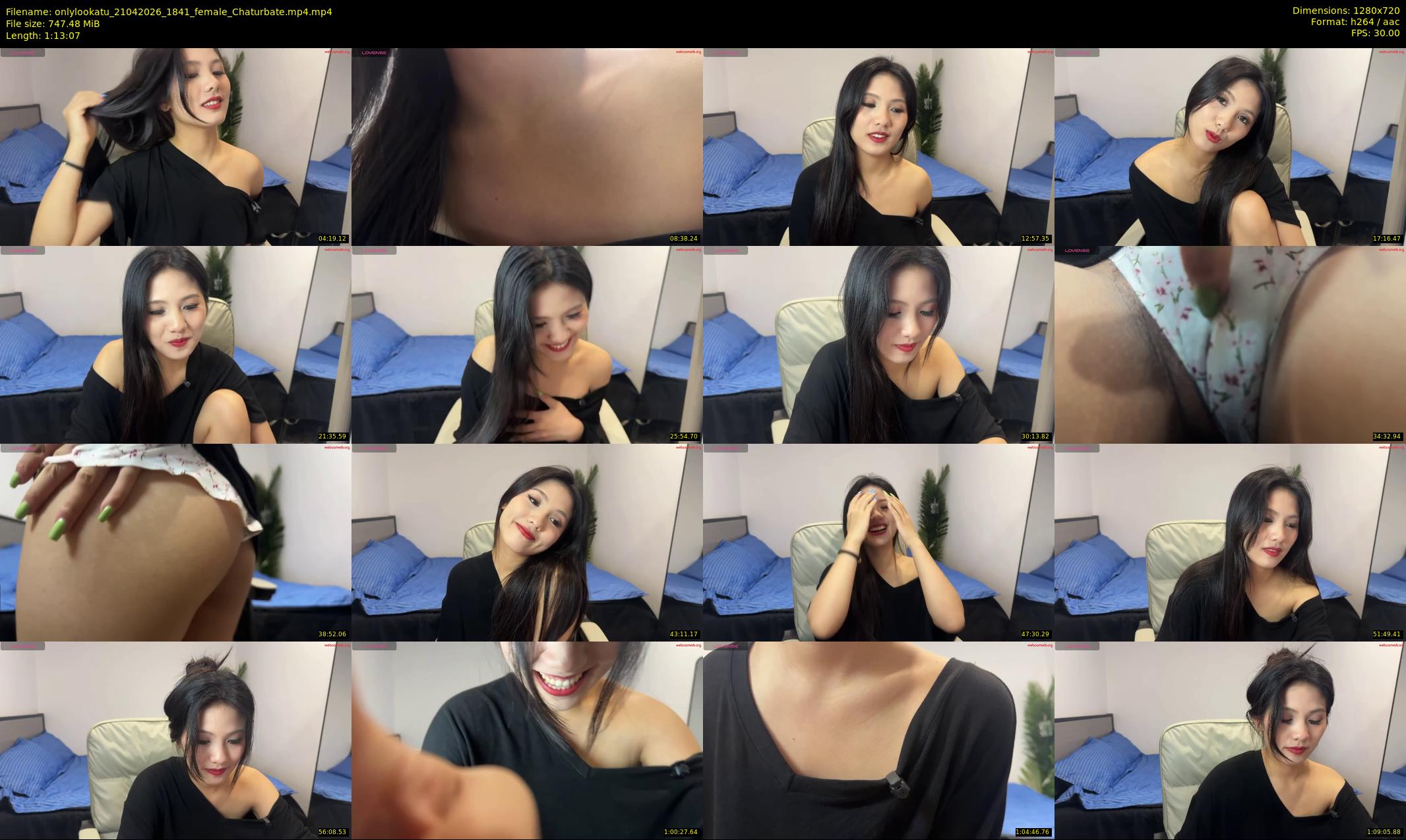 onlylookatu — 74 minute Chaturbate female cam show recording, 720p, Apr 21, 2026