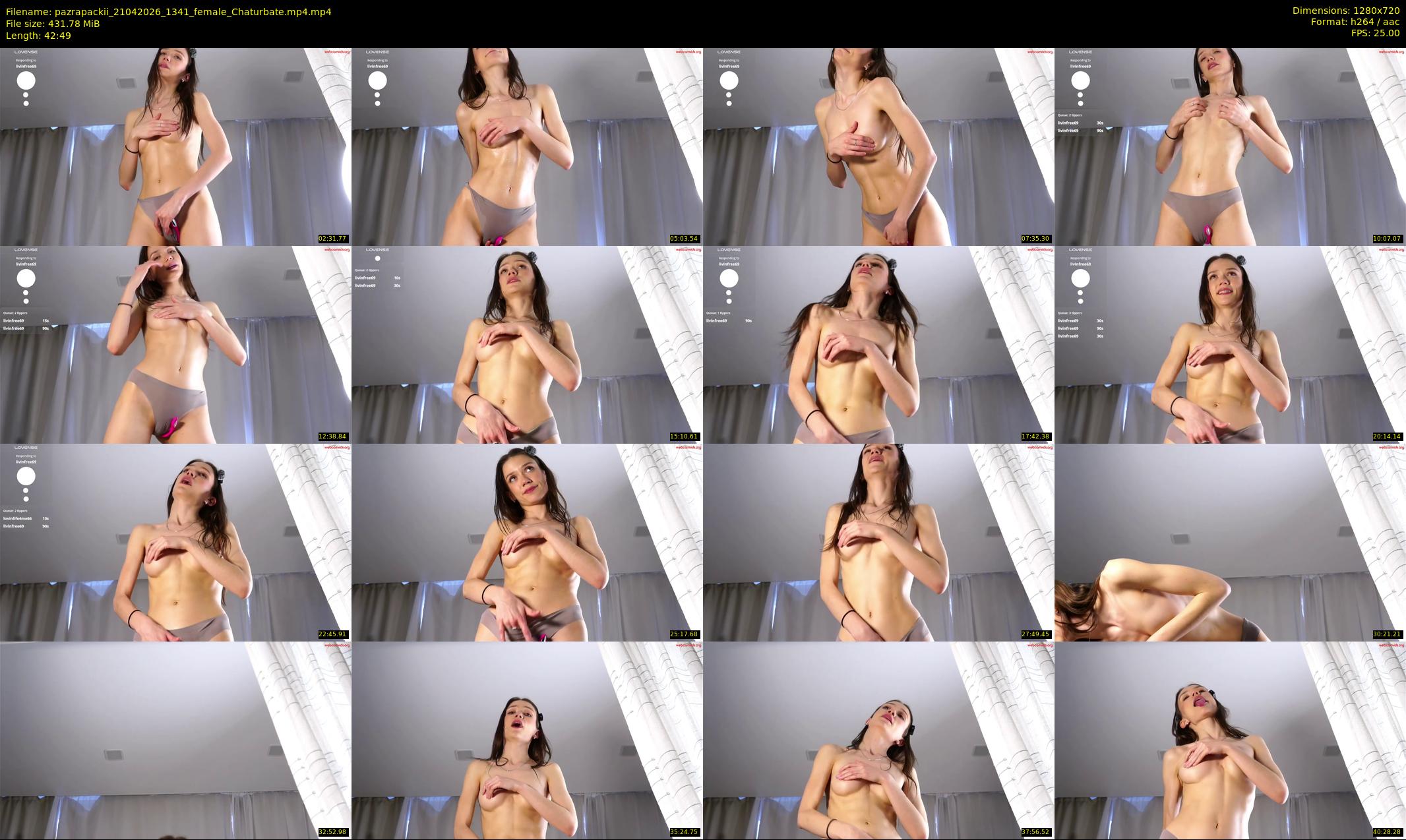 pazrapackii — 43 minute Chaturbate female cam show recording, 720p, Apr 21, 2026