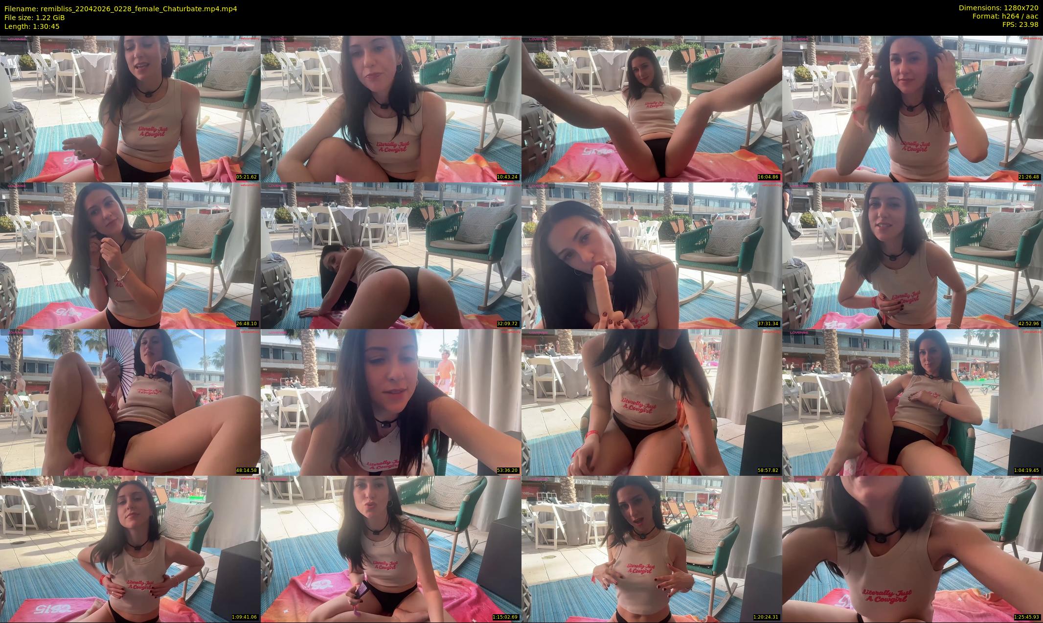 remibliss — 91 minute Chaturbate female cam show recording, 720p, Apr 22, 2026