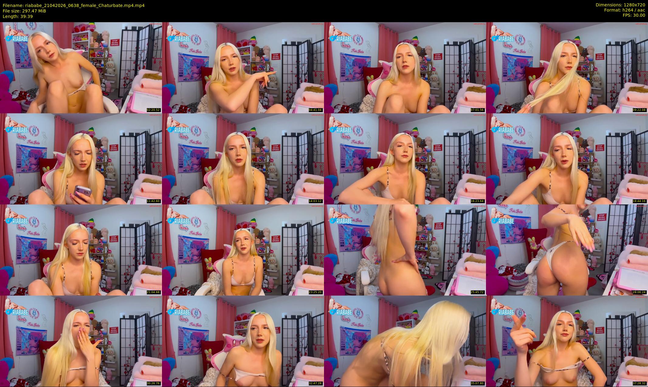 riababe — 40 minute Chaturbate female cam show recording, 720p, Apr 21, 2026