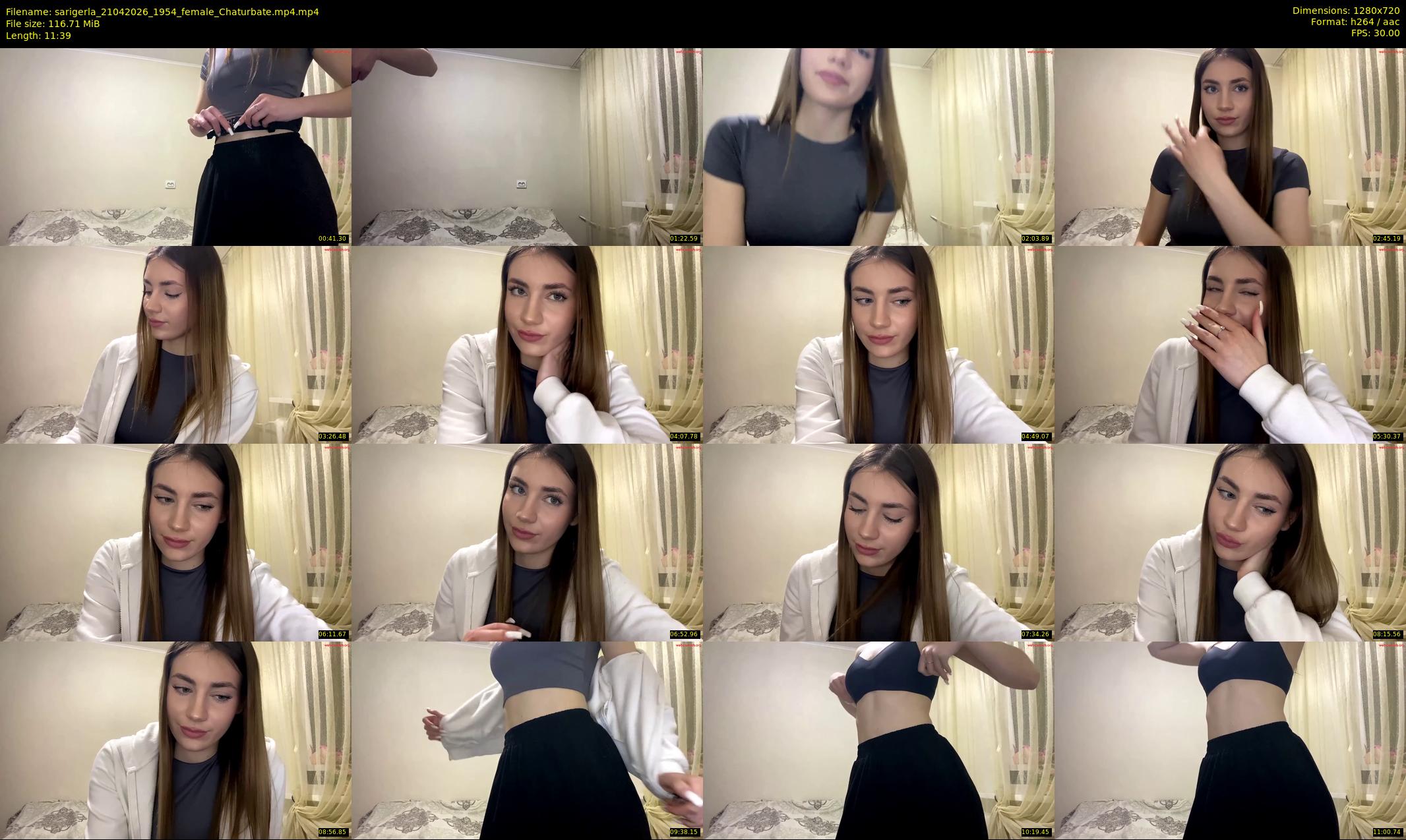 sarigerla — 12 minute Chaturbate female cam show recording, 720p, Apr 21, 2026