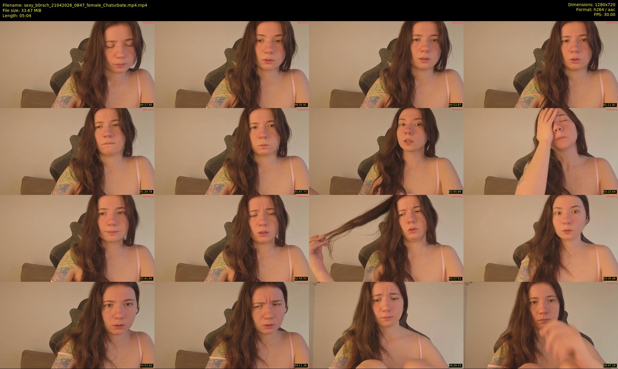 sexy_b0rsch — 6 minute Chaturbate female cam show recording, 720p, Apr 21, 2026