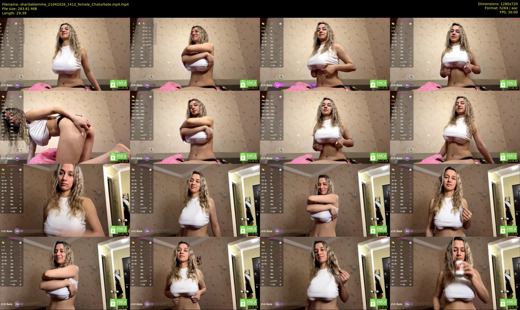 sharitaklemme — 30 minute Chaturbate female cam show recording, 720p, Apr 21, 2026