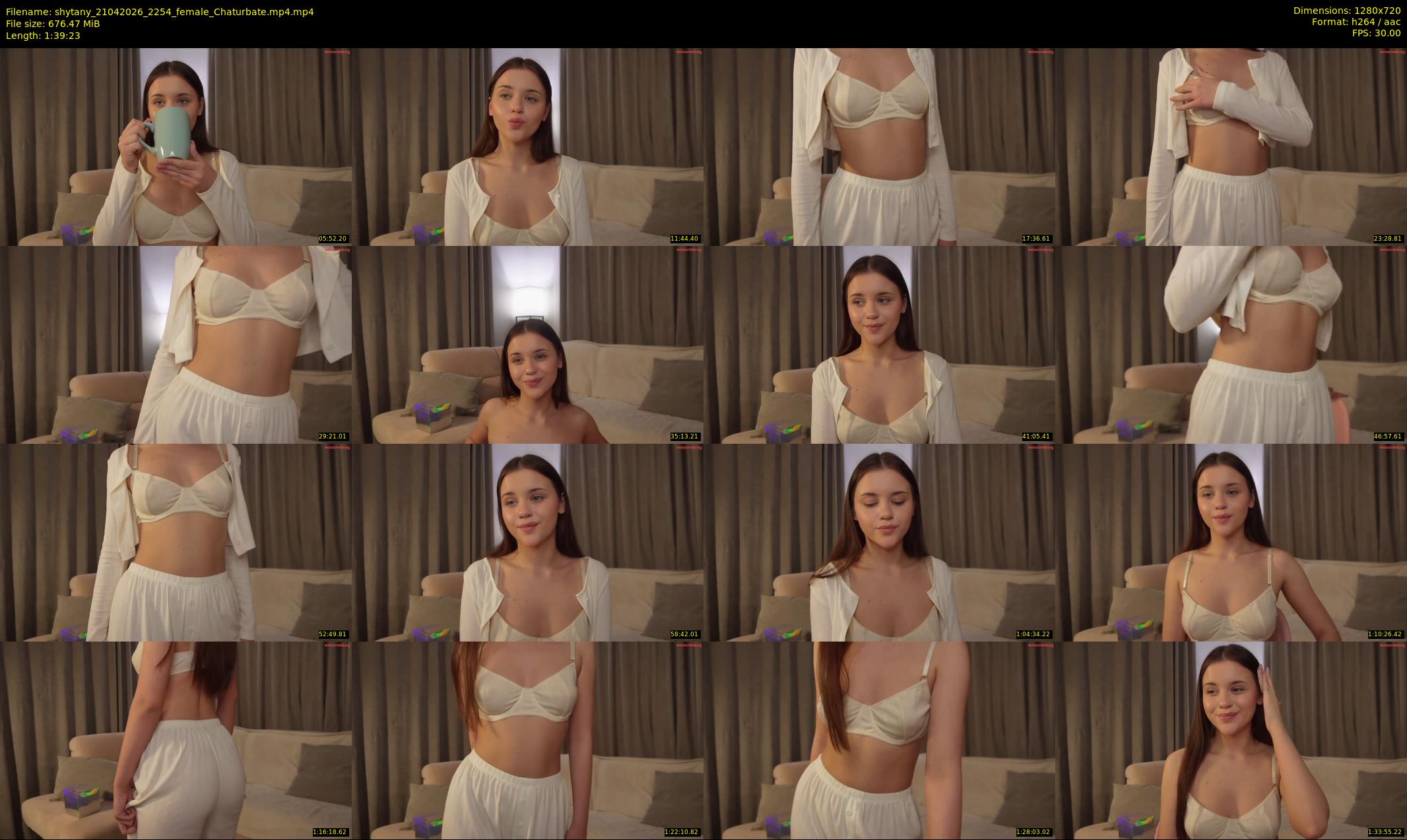 shytany — 100 minute Chaturbate female cam show recording, 720p, Apr 21, 2026