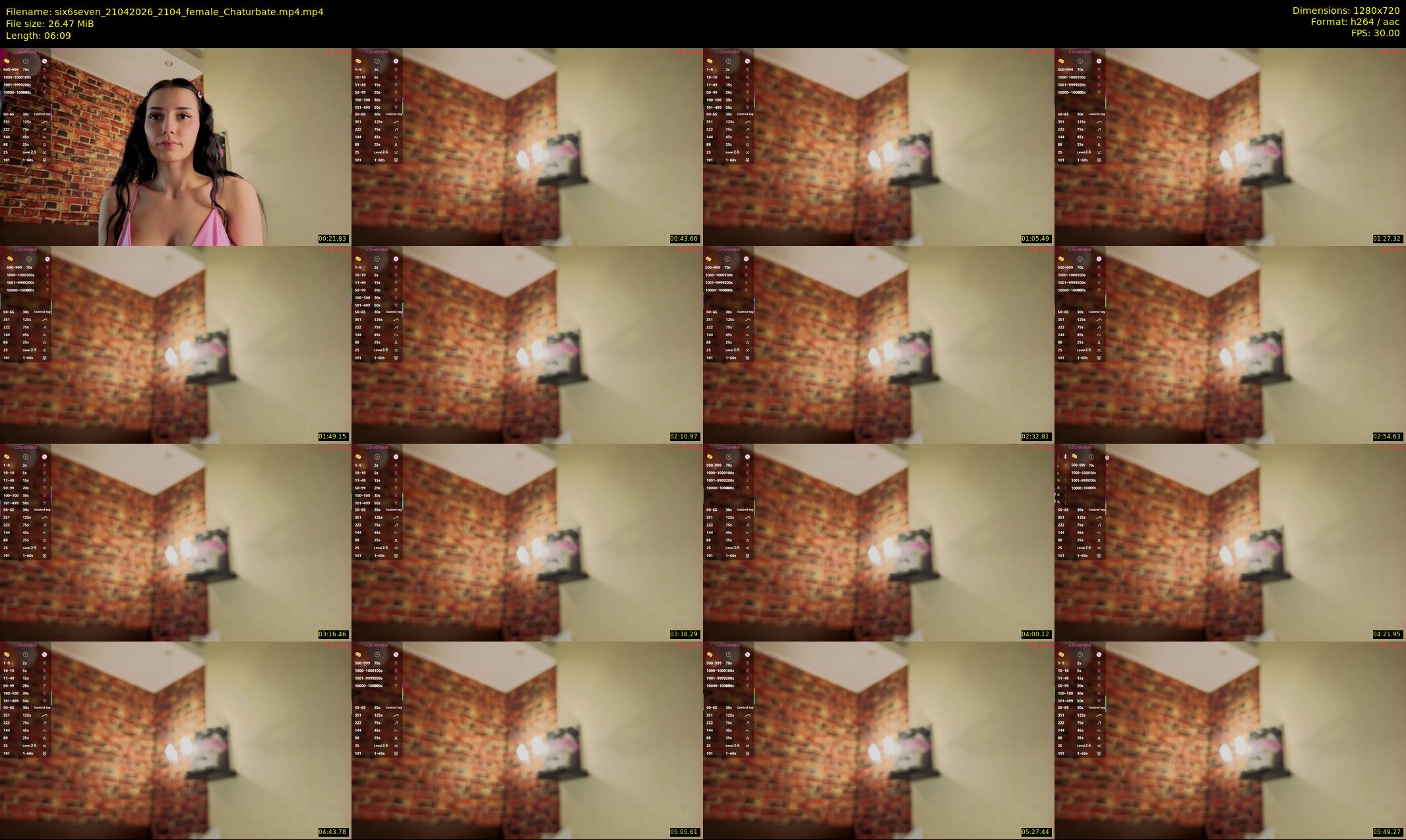 six6seven — 7 minute Chaturbate female cam show recording, 720p, Apr 21, 2026
