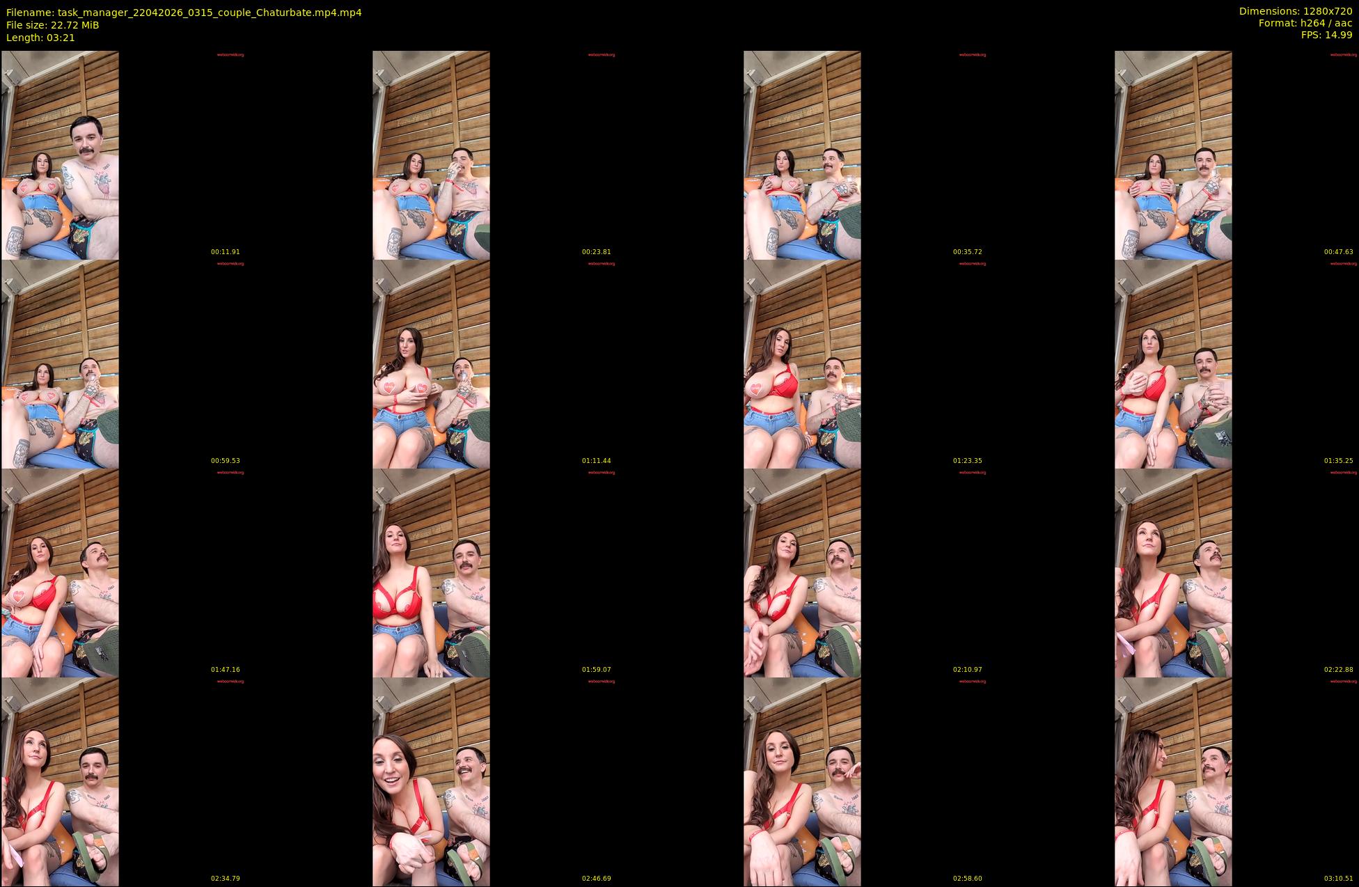 task_manager — 4 minute Chaturbate couple cam show recording, 720p, Apr 22, 2026