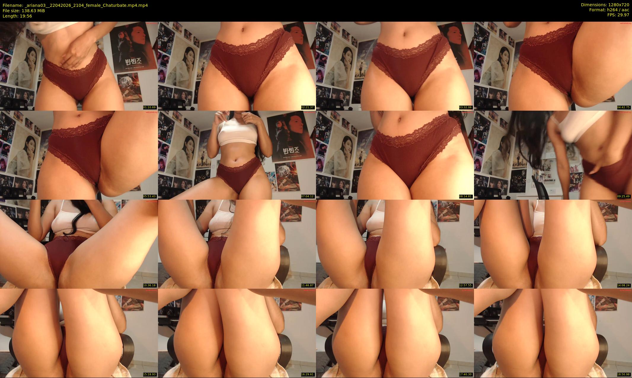 _ariana03_ — 20 minute Chaturbate female cam show recording, 720p, Apr 22, 2026