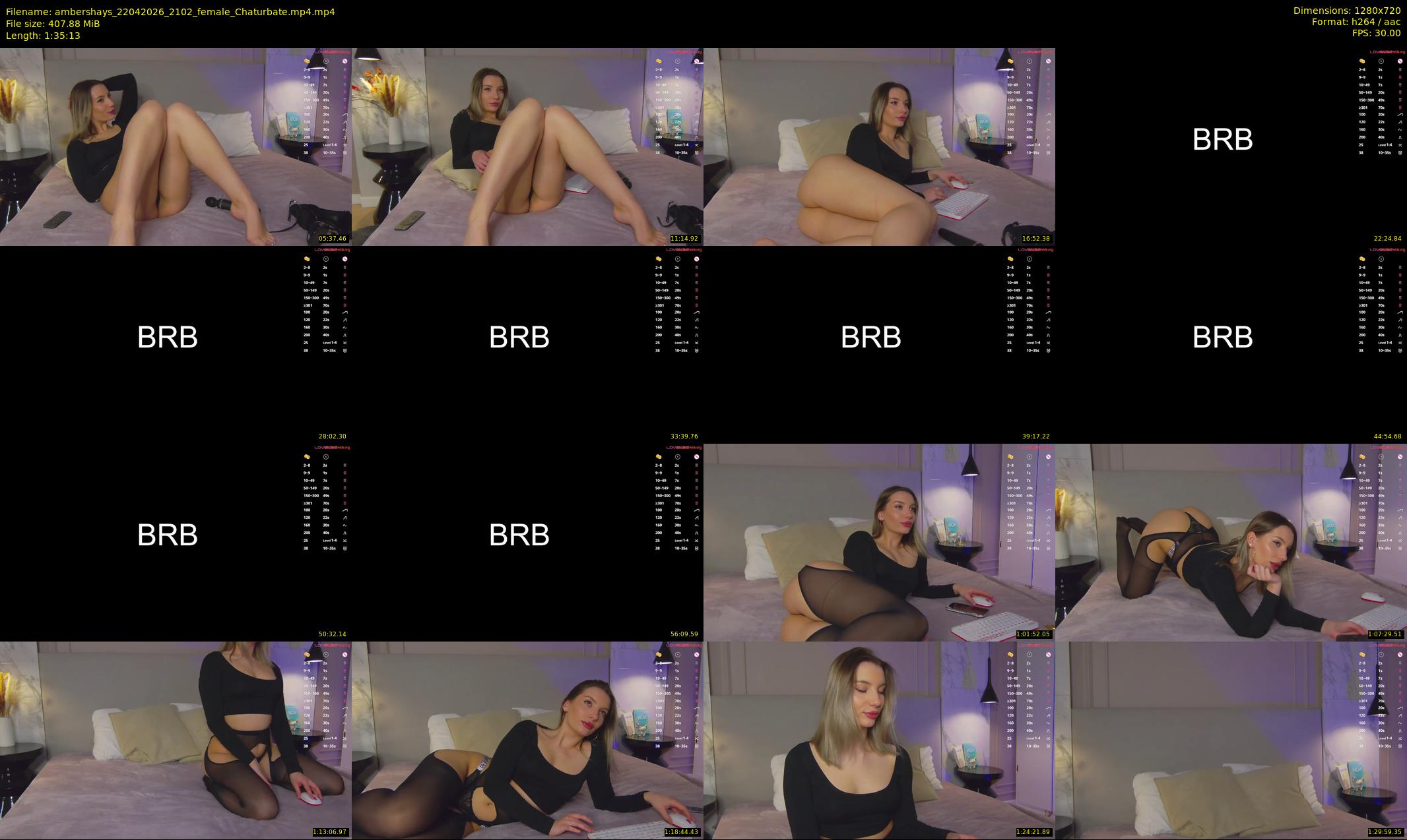 ambershays — 96 minute Chaturbate female cam show recording, 720p, Apr 22, 2026