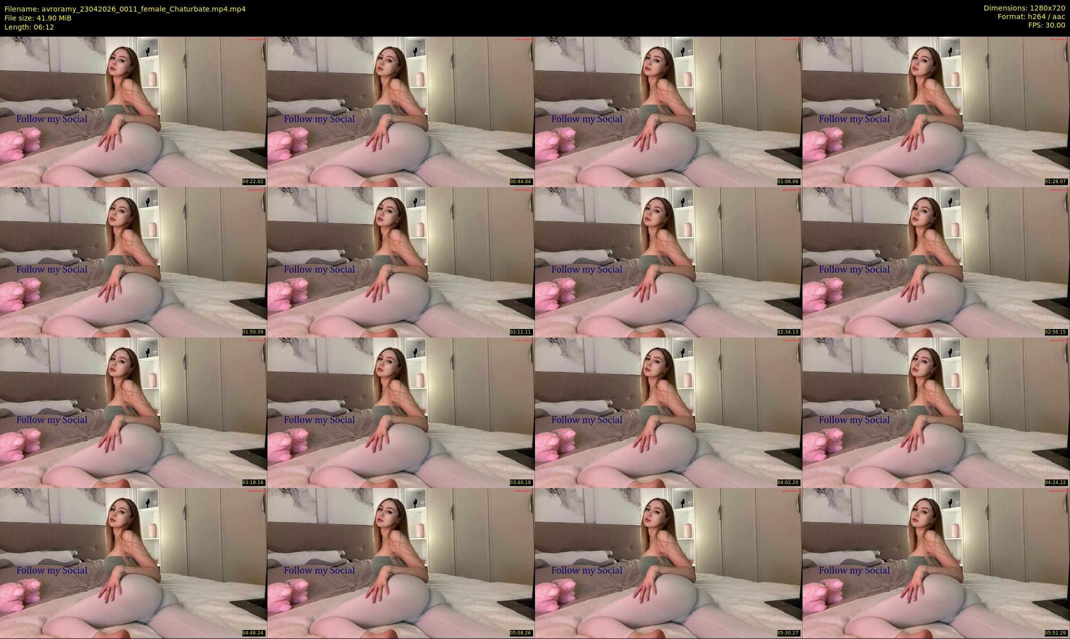 avroramy — 7 minute Chaturbate female cam show recording, 720p, Apr 23, 2026