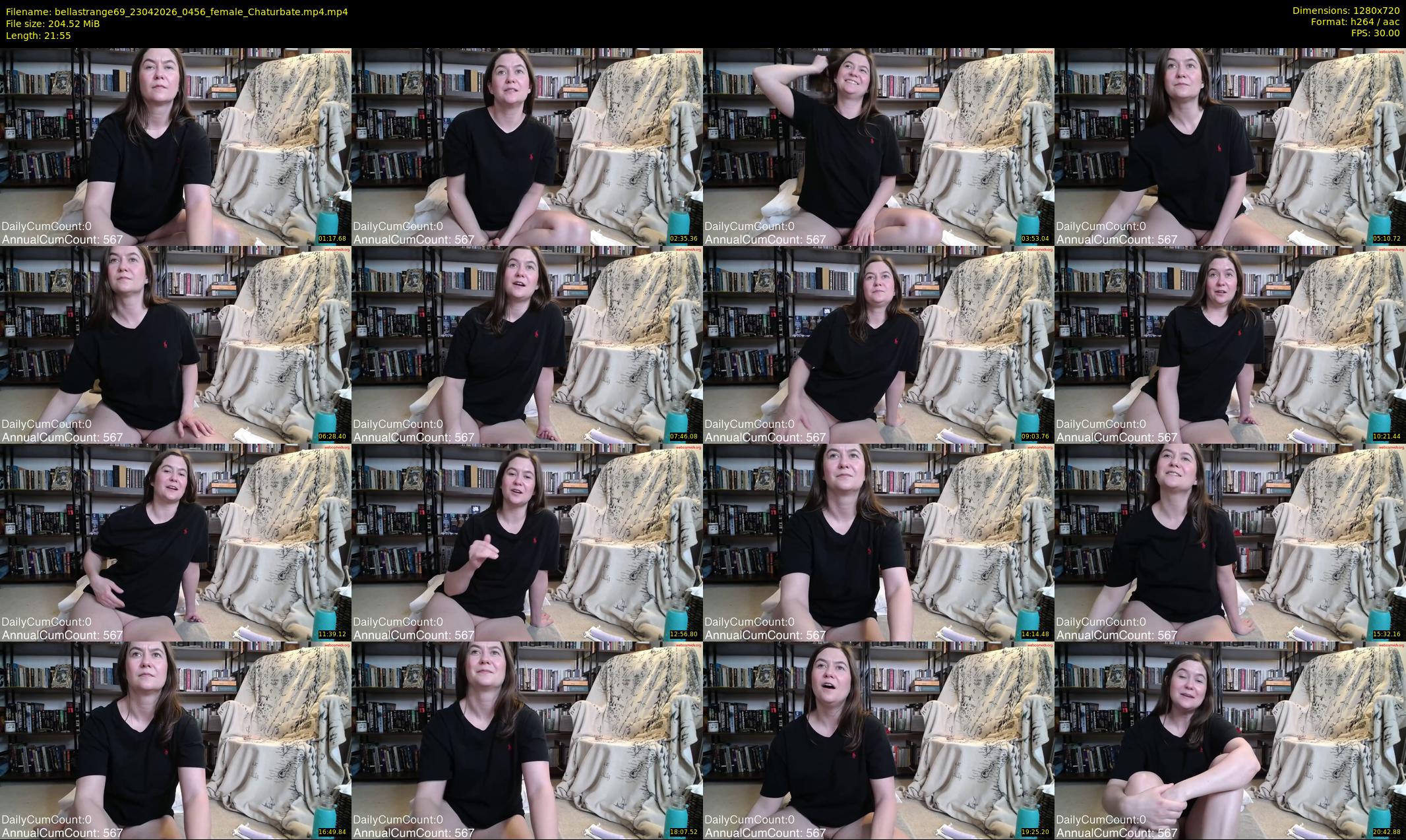 bellastrange69 — 22 minute Chaturbate female cam show recording, 720p, Apr 23, 2026