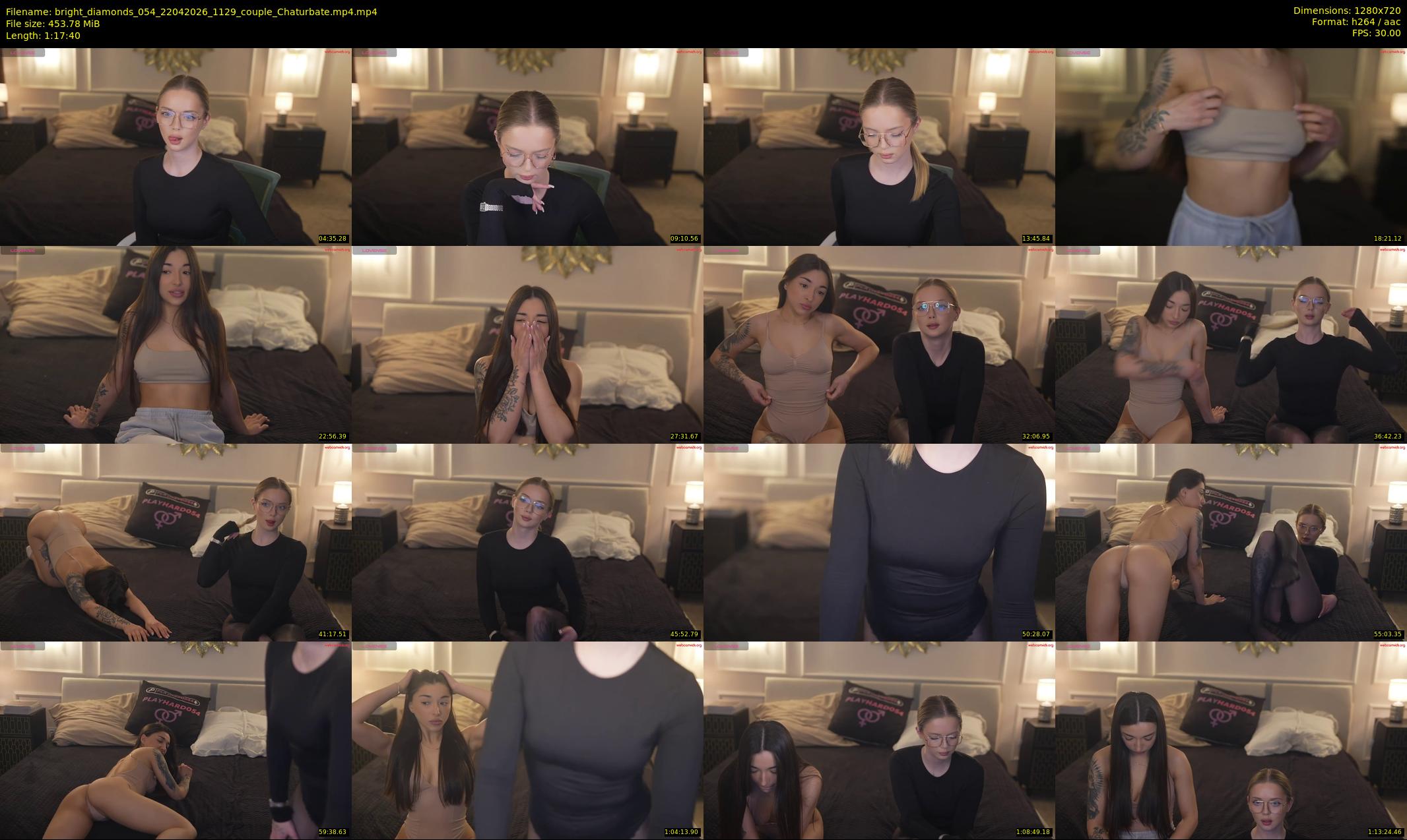 bright_diamonds_054 — 78 minute Chaturbate couple cam show recording, 720p, Apr 22, 2026