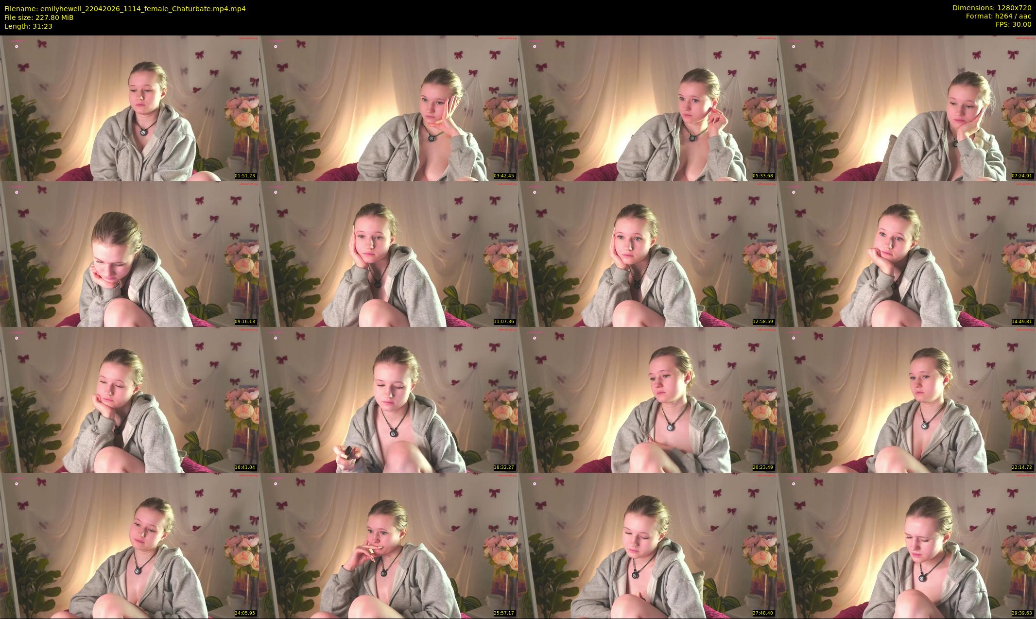 emilyhewell — 32 minute Chaturbate female cam show recording, 720p, Apr 22, 2026