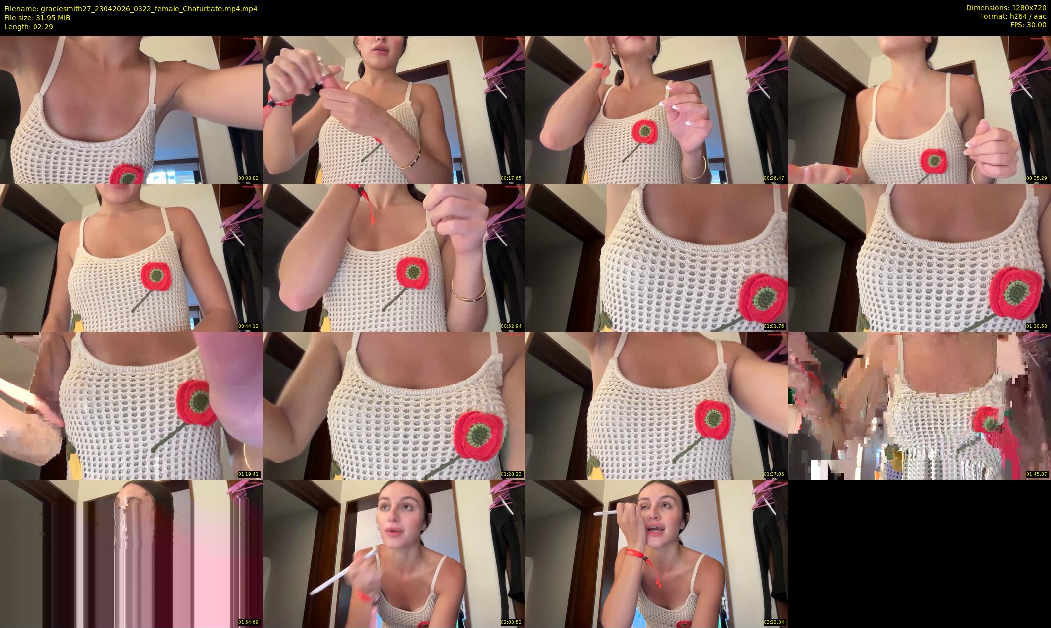 graciesmith27 — 3 minute Chaturbate female cam show recording, 720p, Apr 23, 2026