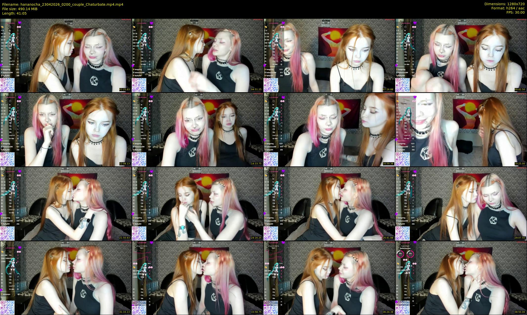 hananocha — 42 minute Chaturbate couple cam show recording, 720p, Apr 23, 2026