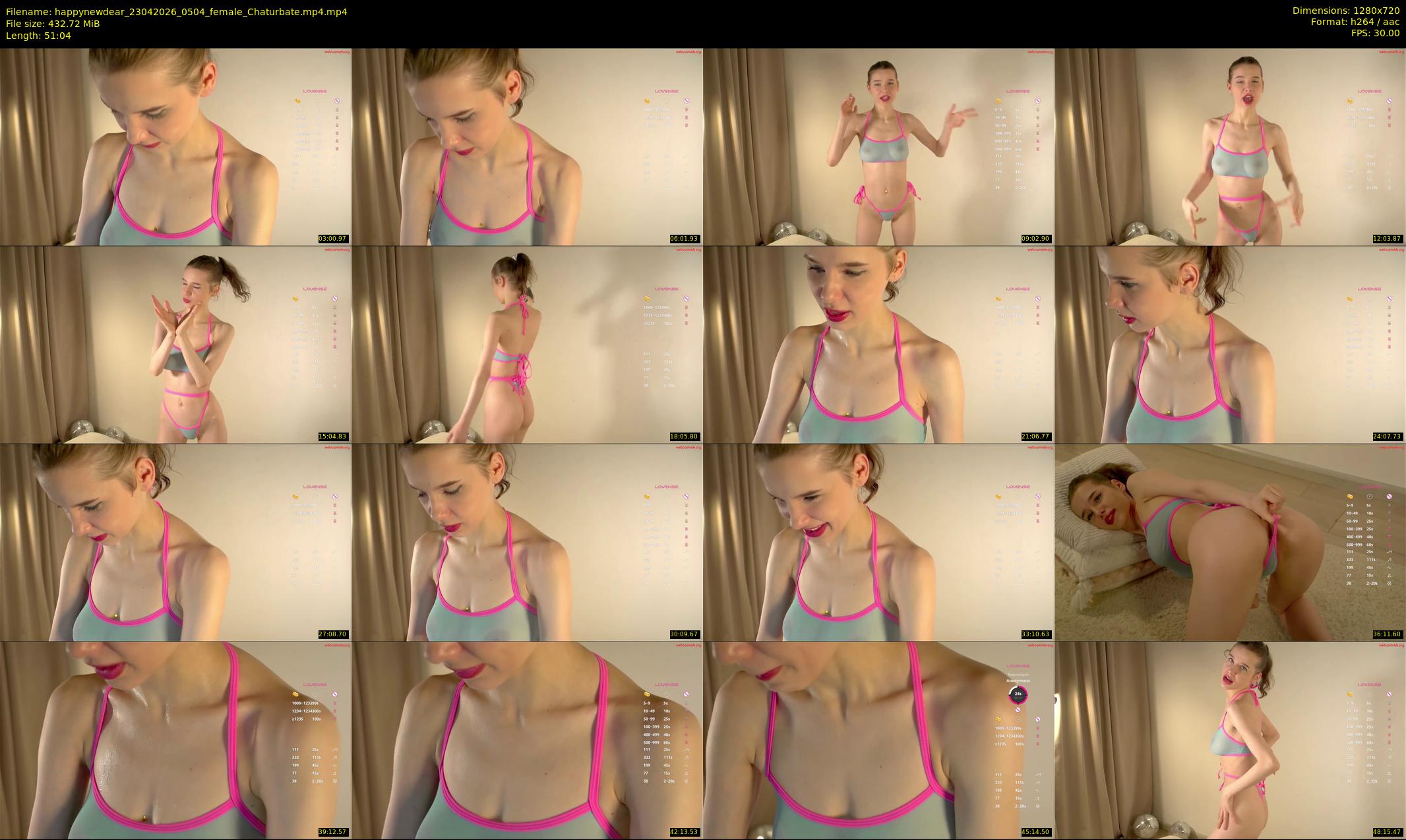happynewdear — 52 minute Chaturbate female cam show recording, 720p, Apr 23, 2026