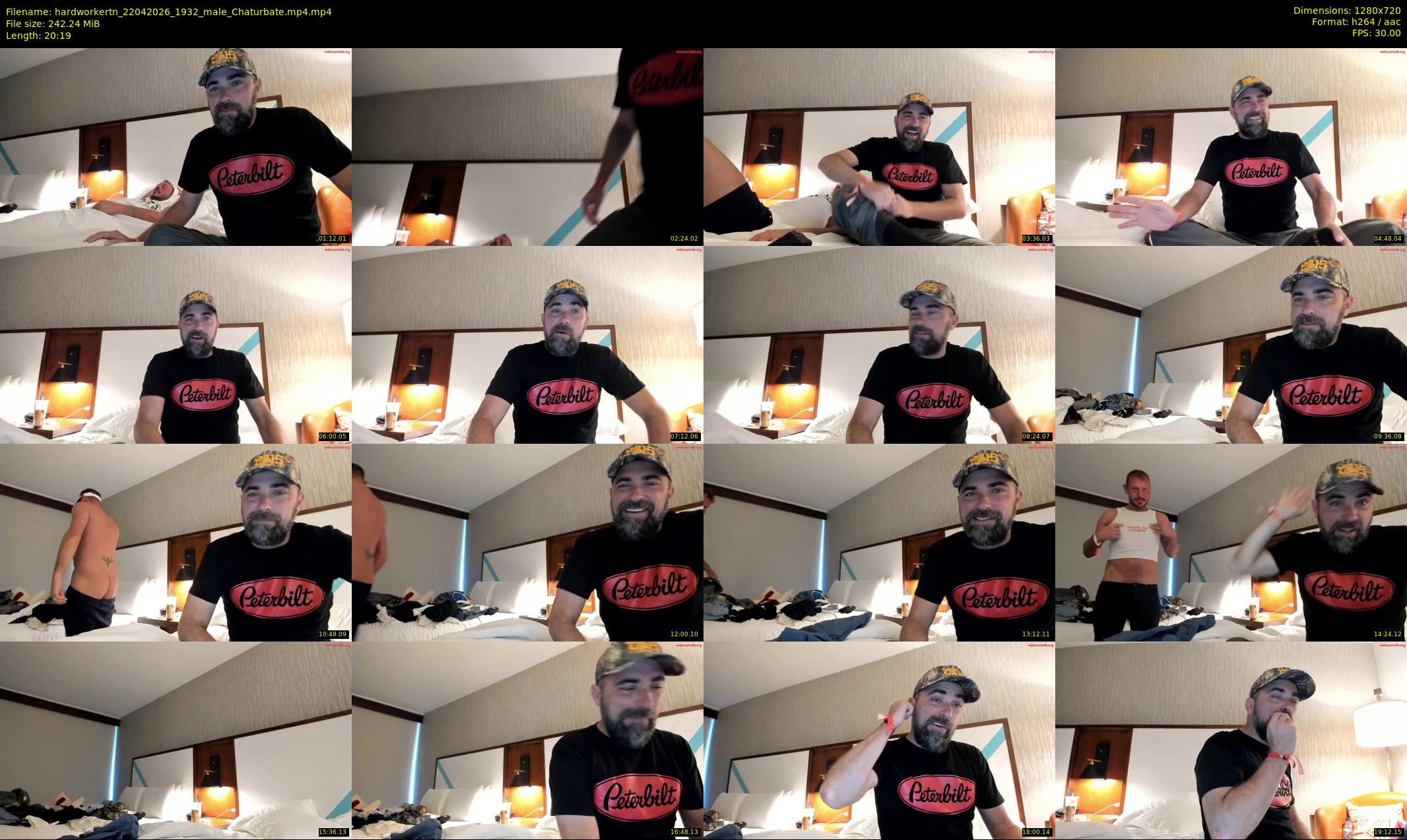 hardworkertn — 21 minute Chaturbate male cam show recording, 720p, Apr 22, 2026