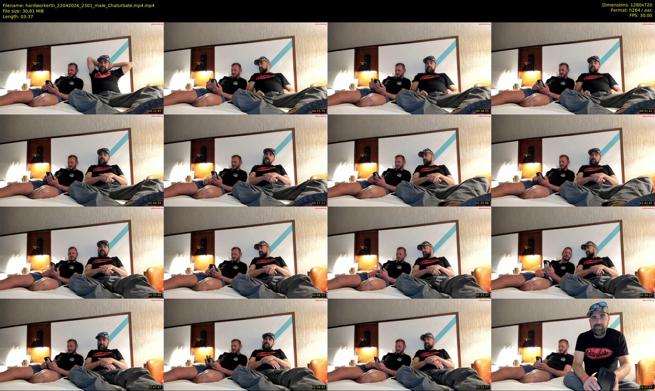 hardworkertn — 4 minute Chaturbate male cam show recording, 720p, Apr 22, 2026