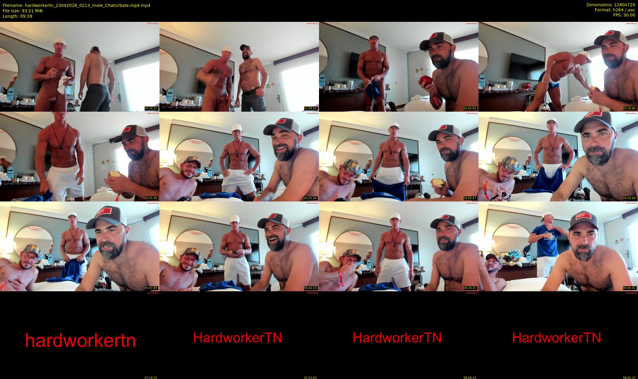 hardworkertn — 10 minute Chaturbate male cam show recording, 720p, Apr 23, 2026