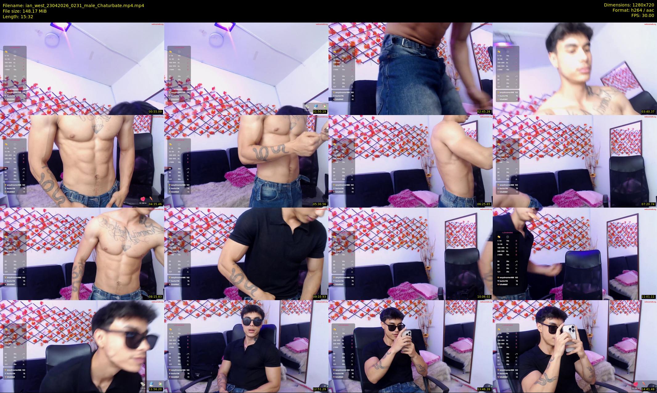 ian_west — 16 minute Chaturbate male cam show recording, 720p, Apr 23, 2026
