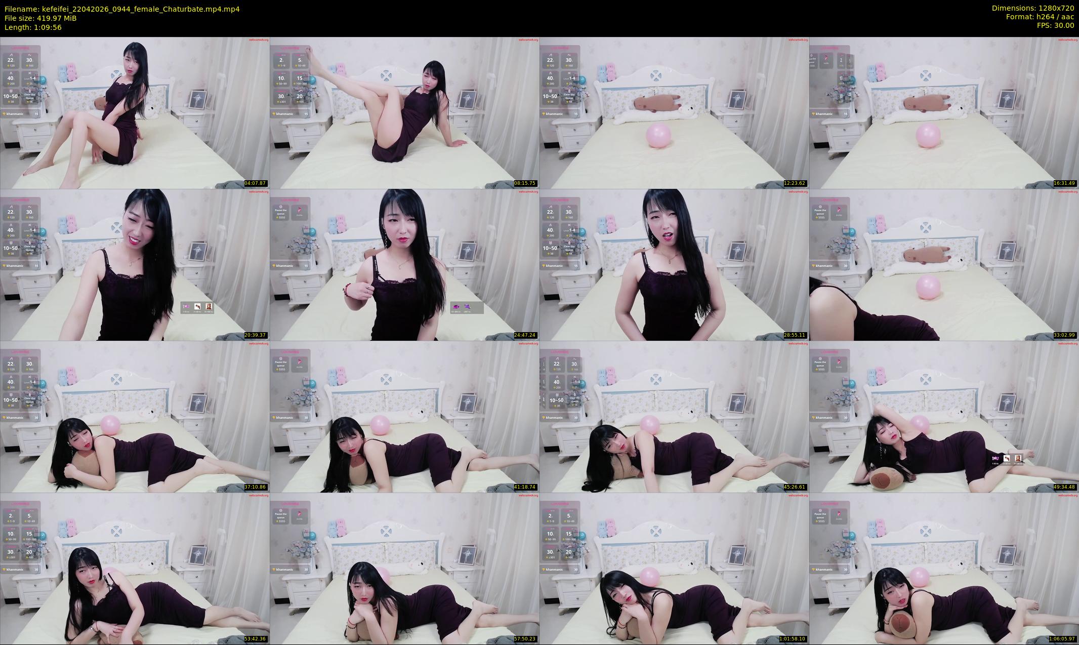 kefeifei — 70 minute Chaturbate female cam show recording, 720p, Apr 22, 2026