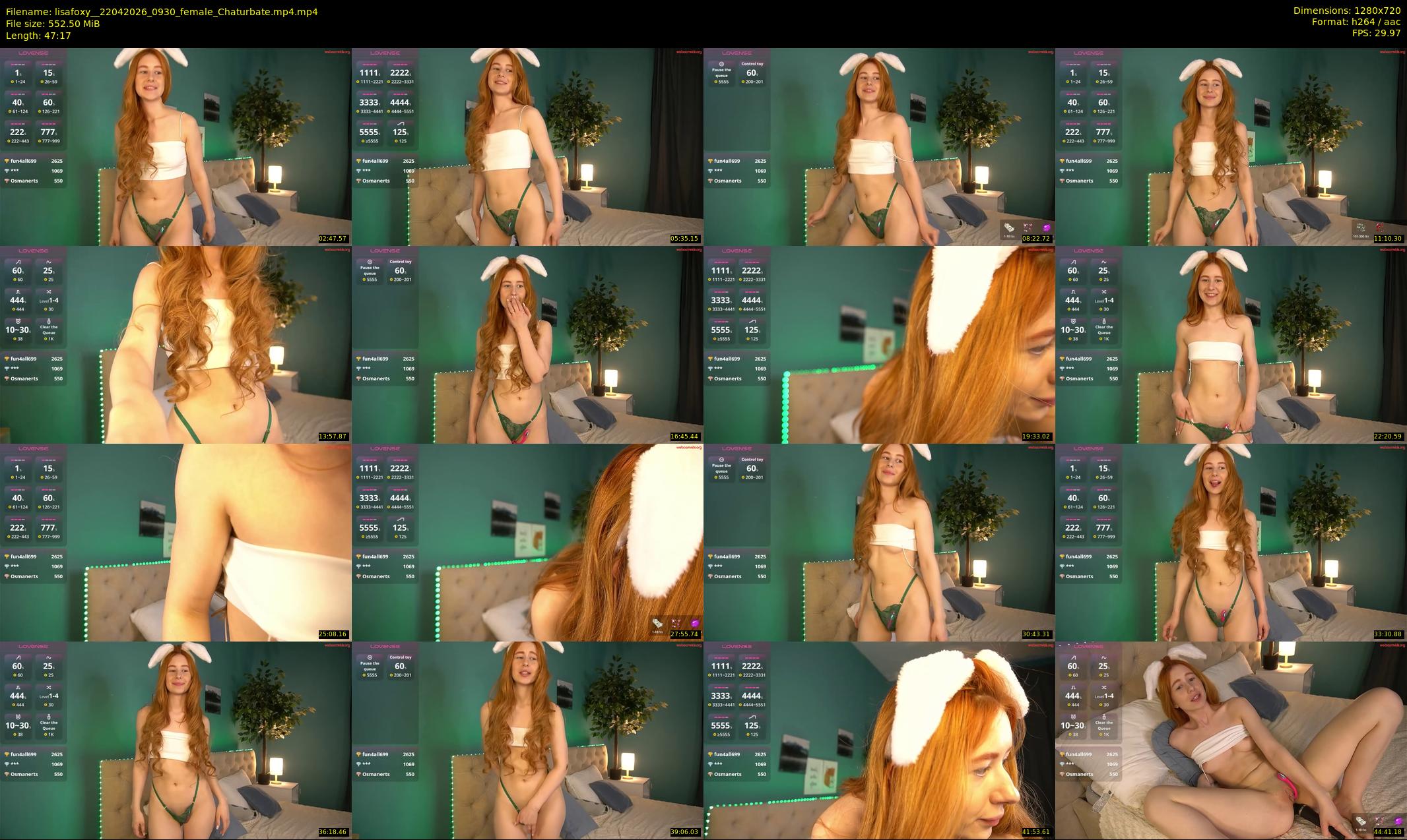 lisafoxy_ — 48 minute Chaturbate female cam show recording, 720p, Apr 22, 2026