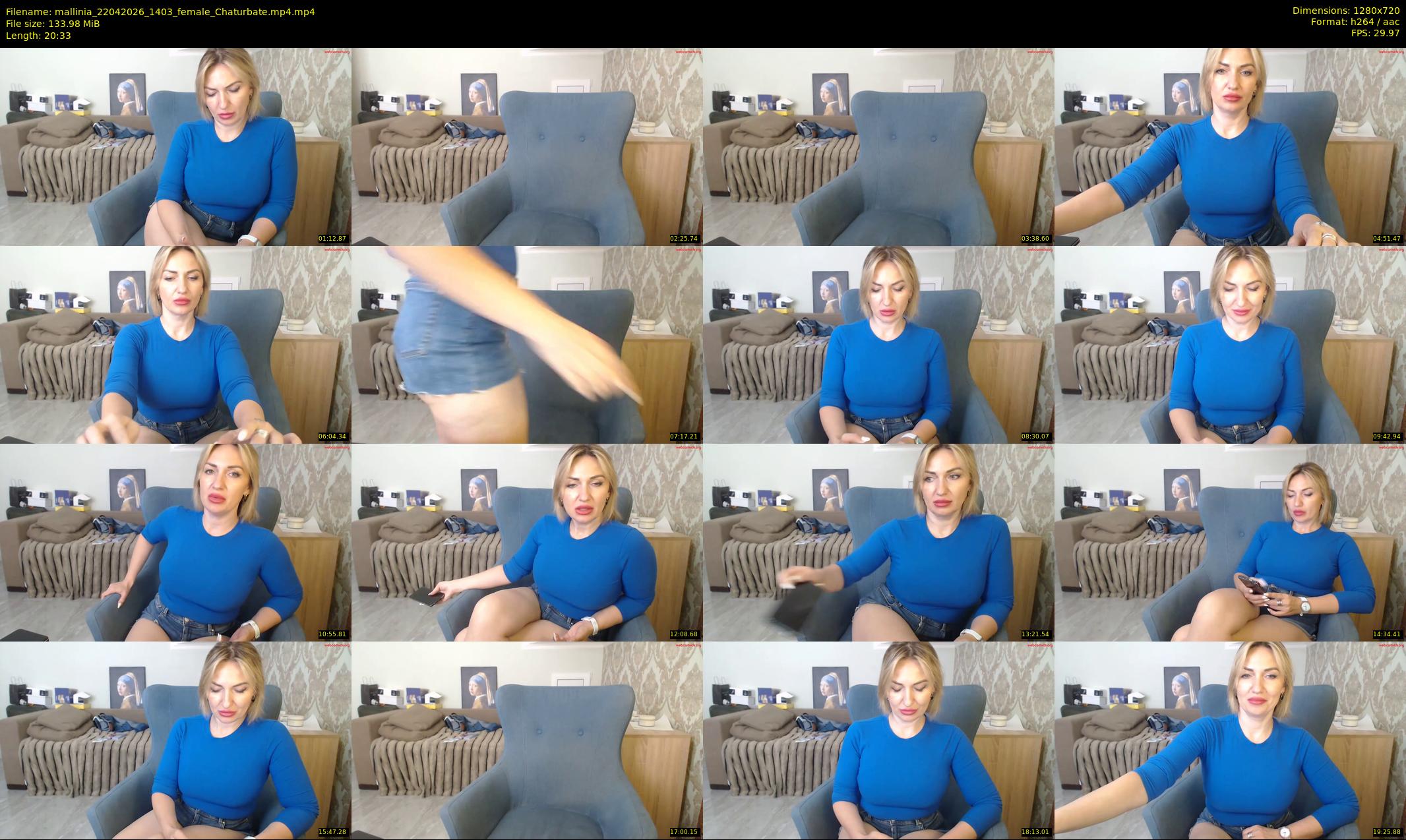 mallinia — 21 minute Chaturbate female cam show recording, 720p, Apr 22, 2026