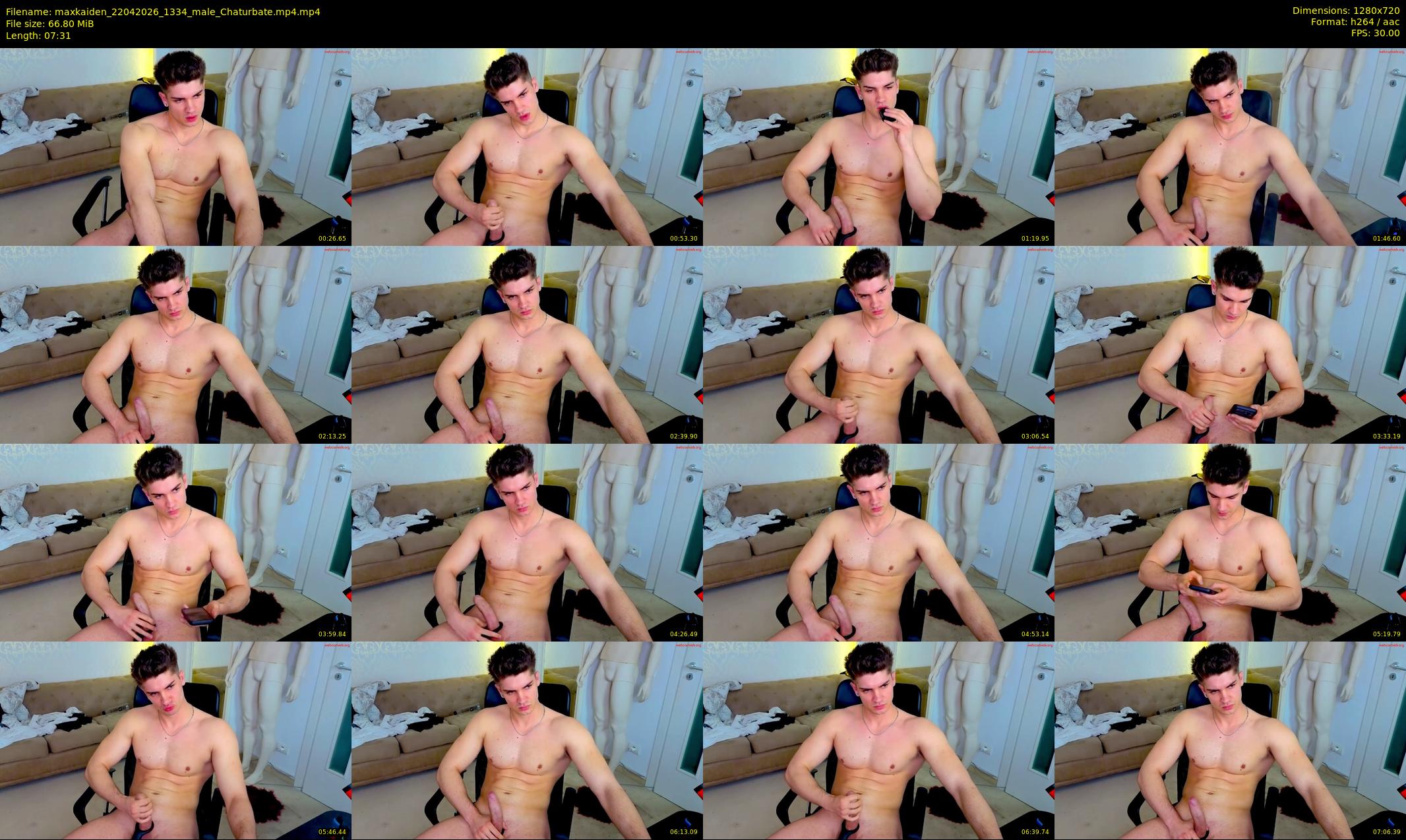 maxkaiden — 8 minute Chaturbate male cam show recording, 720p, Apr 22, 2026