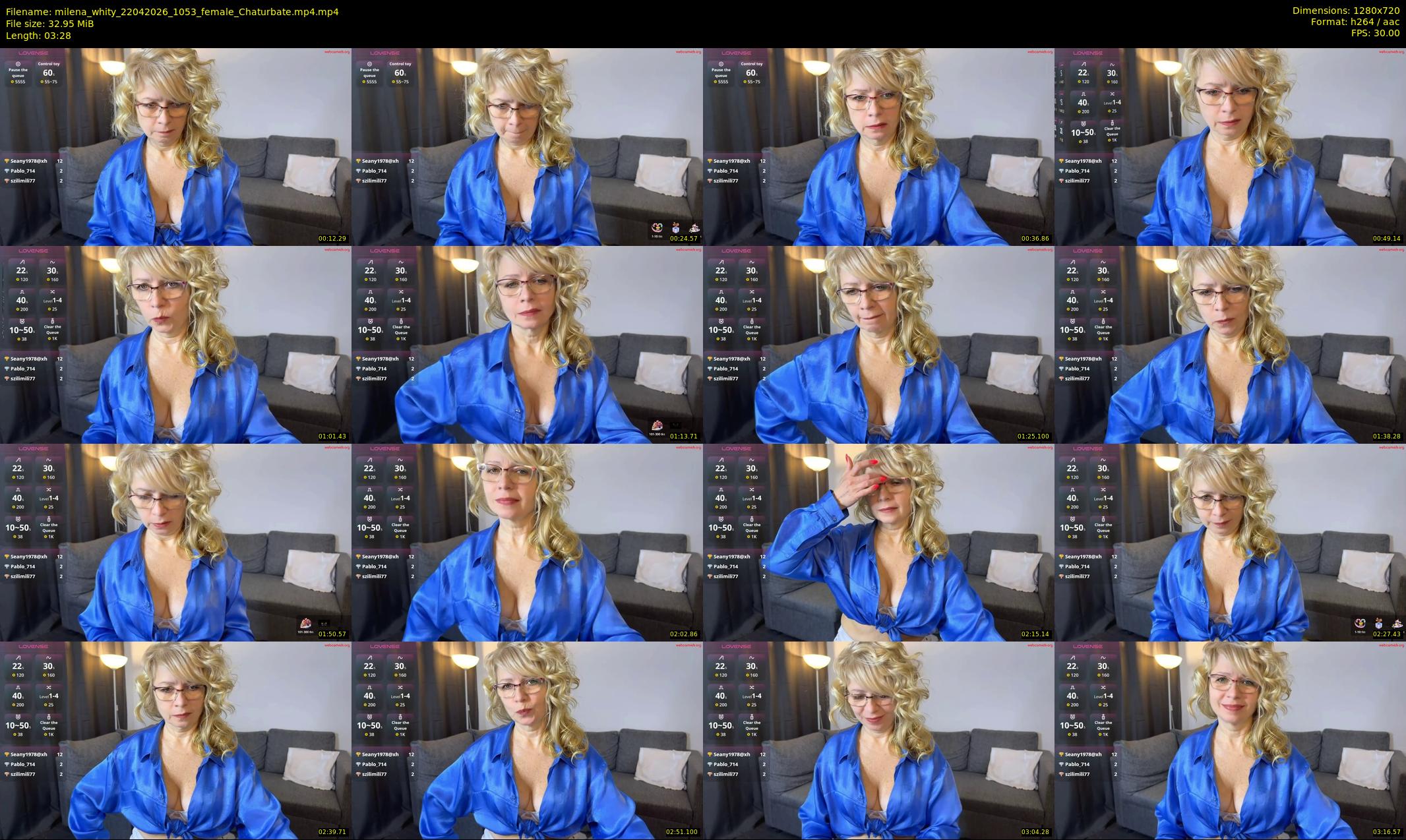 milena_whity — 4 minute Chaturbate female cam show recording, 720p, Apr 22, 2026