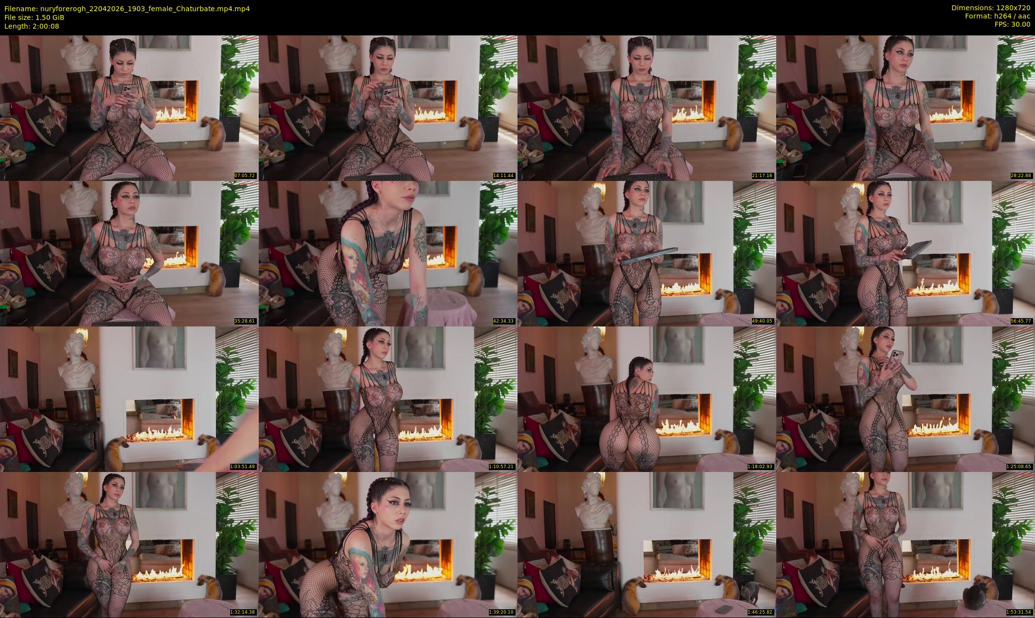 nuryforerogh — 121 minute Chaturbate female cam show recording, 720p, Apr 22, 2026