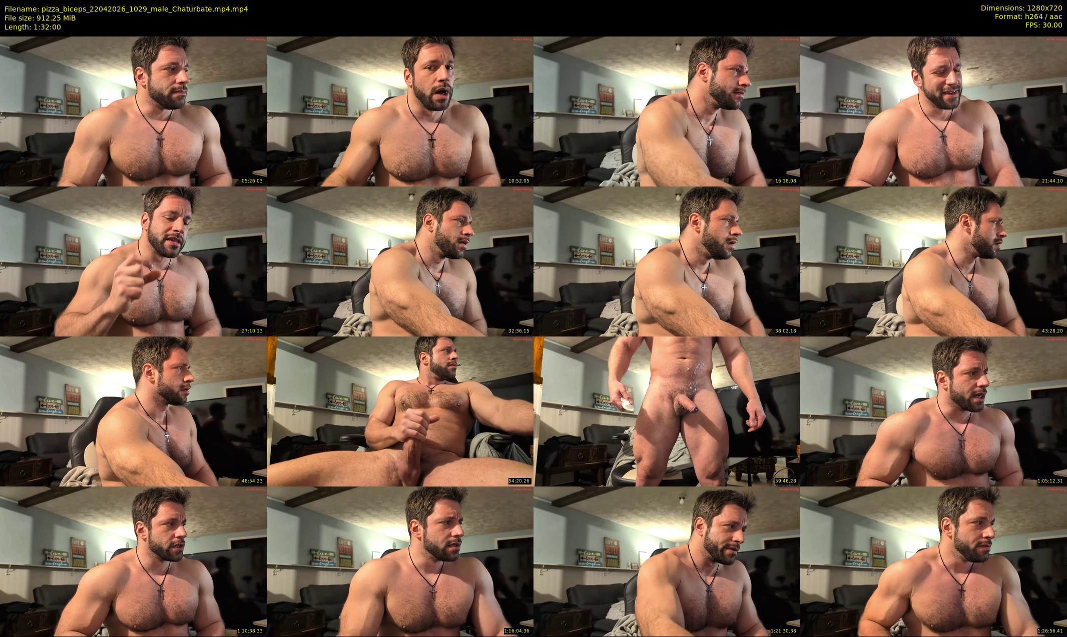 pizza_biceps — 92 minute Chaturbate male cam show recording, 720p, Apr 22, 2026